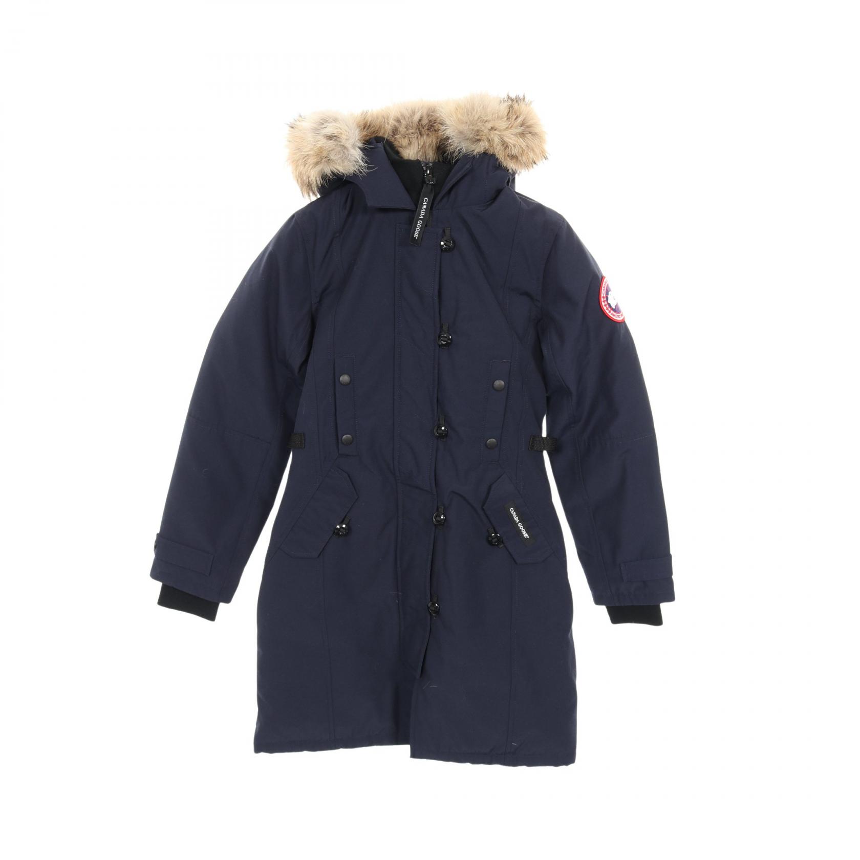カナダグース CANADA GOOSE KENSINGTON PARKA FUSION FIT ダウンジャケット 衣料品 アウター ポリエステル ネイビー系 【中古】