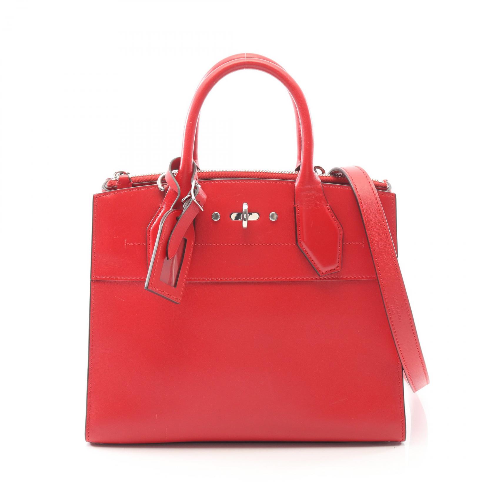 ルイ・ヴィトン LOUIS VUITTON シティスティーマーPM ハンドバッグ バッグ レザー カーフ（牛革） カーフ レッド系 M51030 【中古】
