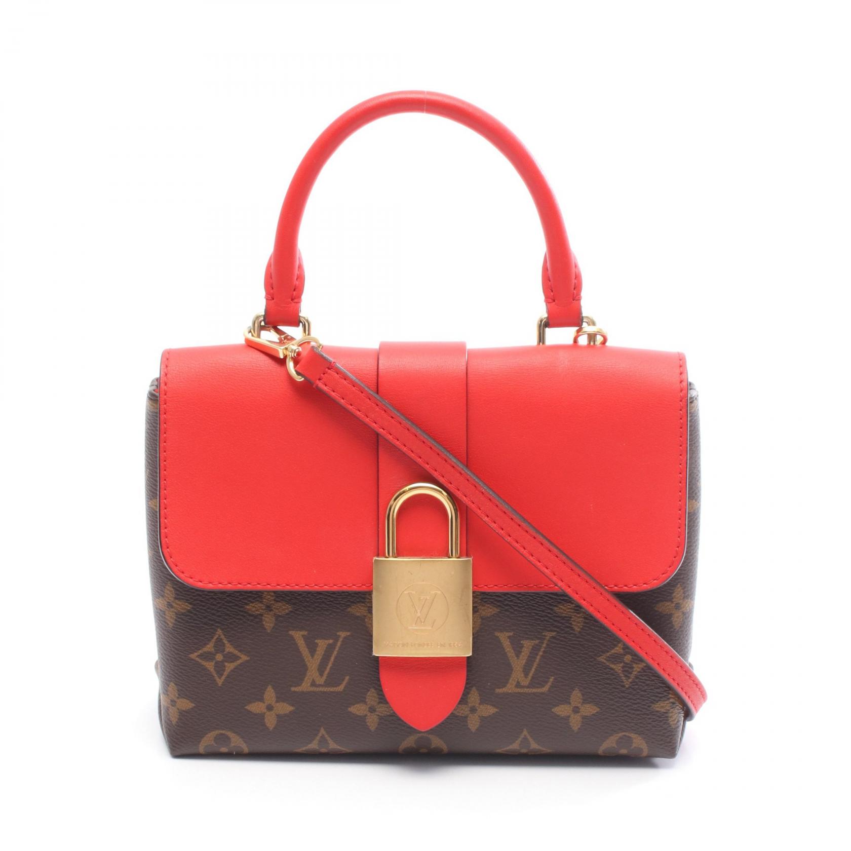 【15%OFFクーポン対象 4/4 20時-4/10 23:59】ルイ・ヴィトン LOUIS VUITTON ロッキーBB ハンドバッグ バッグ PVCコーティングキャンバス レザー モノグラム ブラウン系 / レッド系 M44322 【中古】