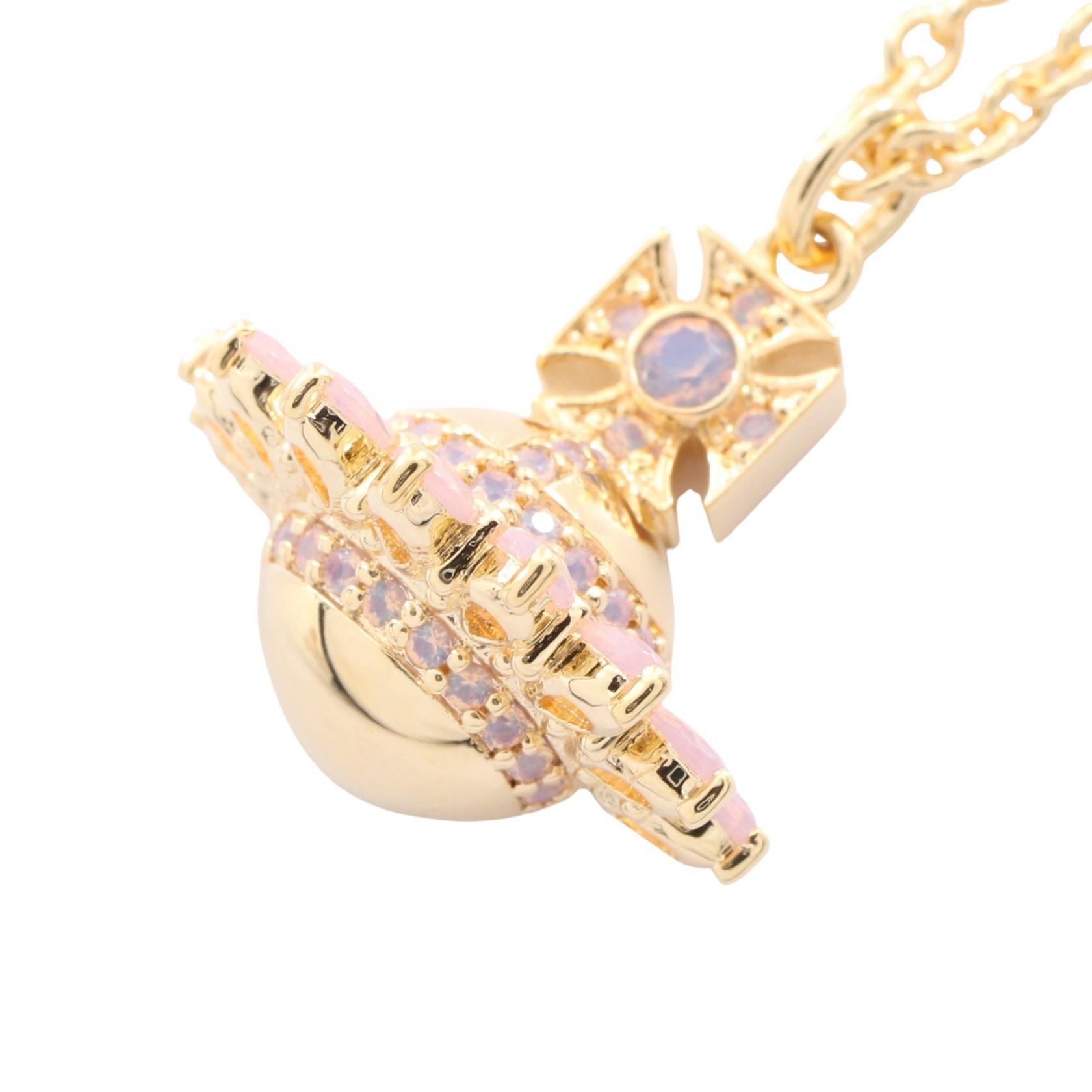 ヴィヴィアンウエストウッド Vivienne Westwood JORDANA ネックレス ジュエリー GP（ゴールドメッキ） ラインストーン ゴールド系 / ピンク系 630203GI/02P689 【新品】｜RECLO（リクロ）店
