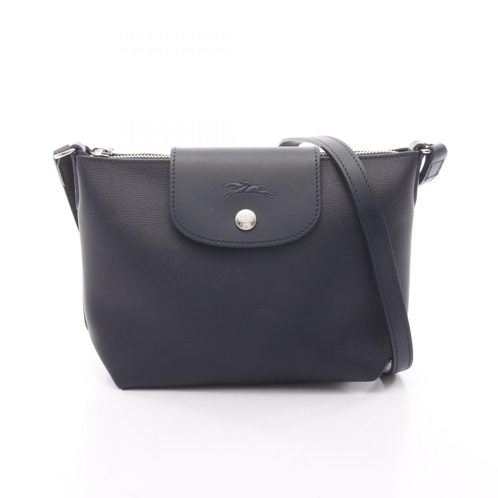 ロンシャン Longchamp LE PLIAGE CITY ル プリアージュ シティ ショルダーバッグ バッグ PVCコーティングキャンバス レザー ネイビー系 10164HYQ55610164HYQ5 【新品】