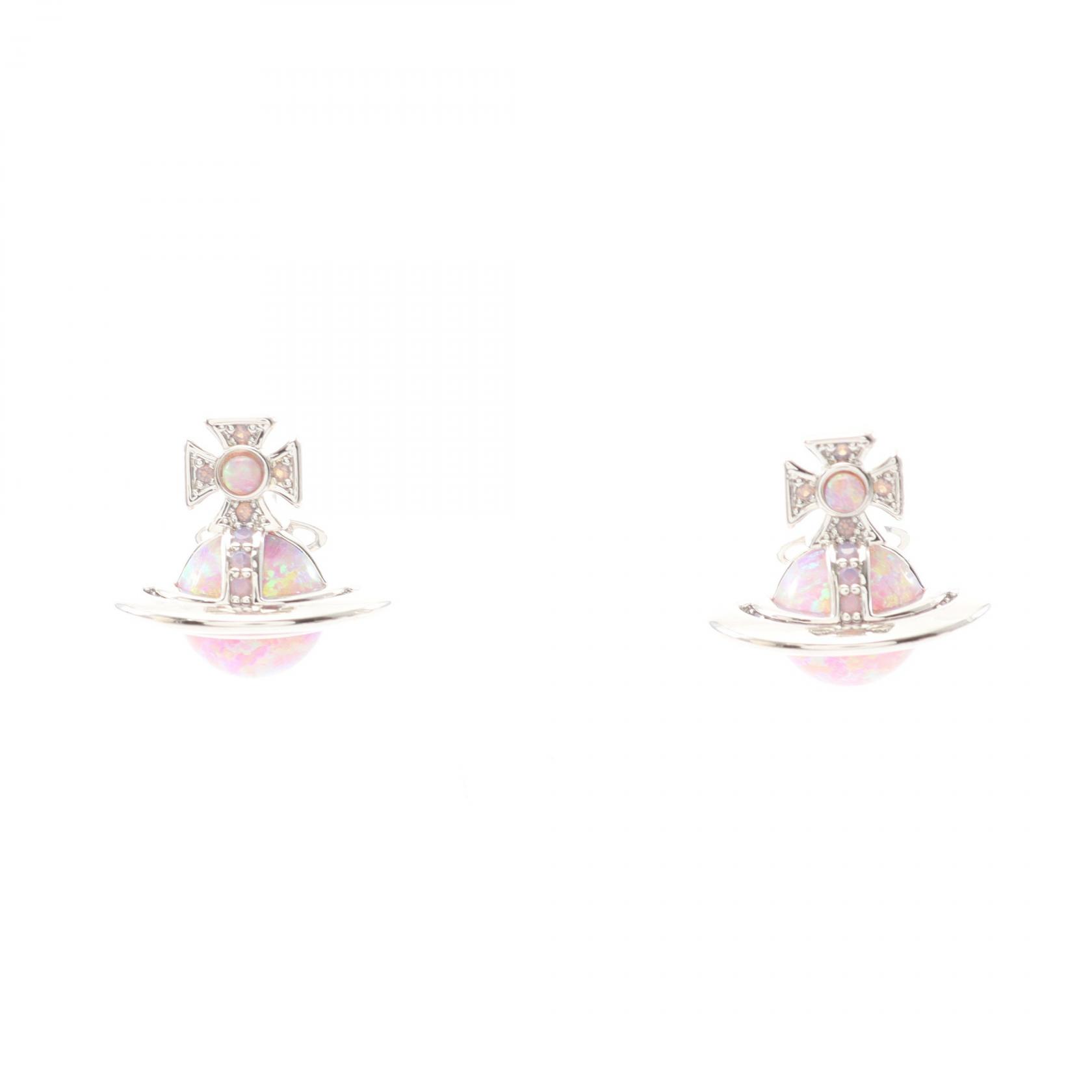 ヴィヴィアンウエストウッド Vivienne Westwood FRANCA ピアス ジュエリー ステンレススチール シルバー系 / ピンク系 6201035R/02P663 【新品】