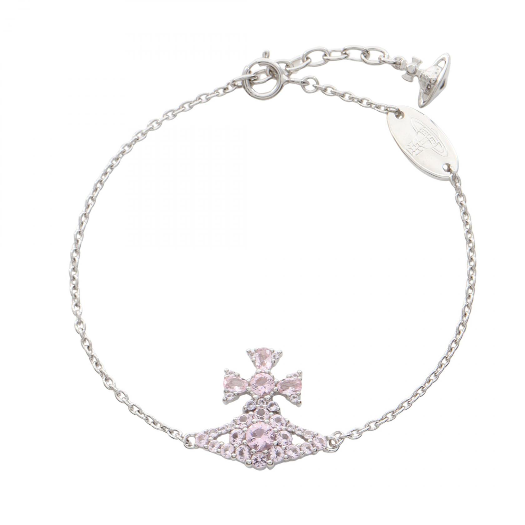 ヴィヴィアンウエストウッド Vivienne Westwood Masha Bracelet ブレスレット アクセサリー シルバー925 ラインストーン シルバー系 / ピンク系 6102024A/01P347 【新品】 28,105円