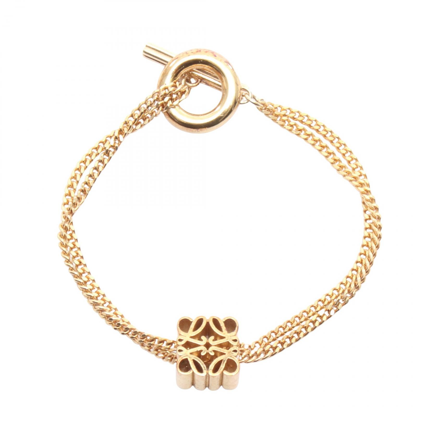 ロエベ LOEWE アナグラム ブレスレット アクセサリー GP（ゴールドメッキ） ゴールド系 J821240X088130#M 【新品】