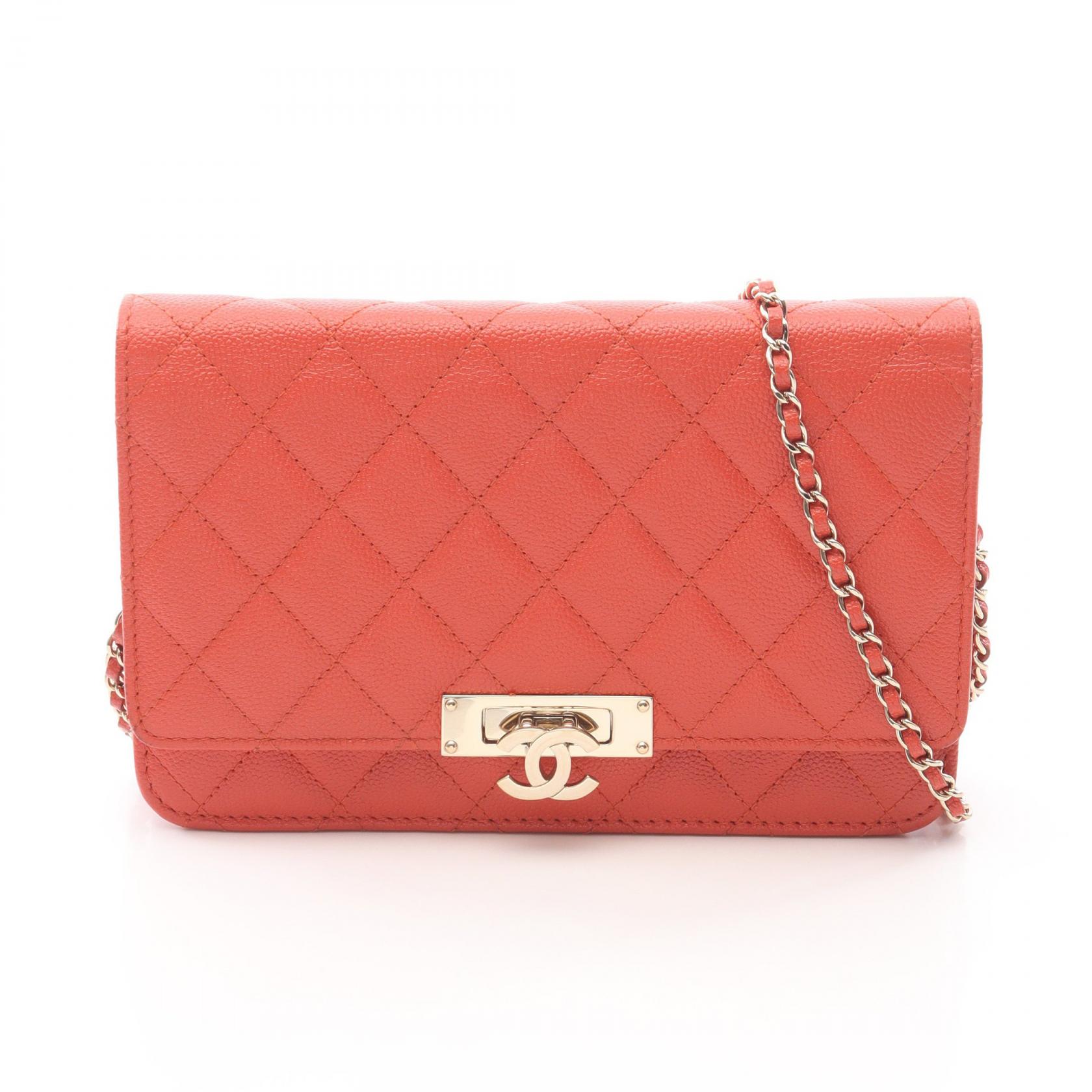 【15%OFFクーポン 7/19 20時～7/26 9:59】シャネル CHANEL マトラッセ ココロック ショルダーバッグ バッグ キャビアスキン(グレインドカーフ) オレンジ系 【中古】｜RECLO（リクロ）店