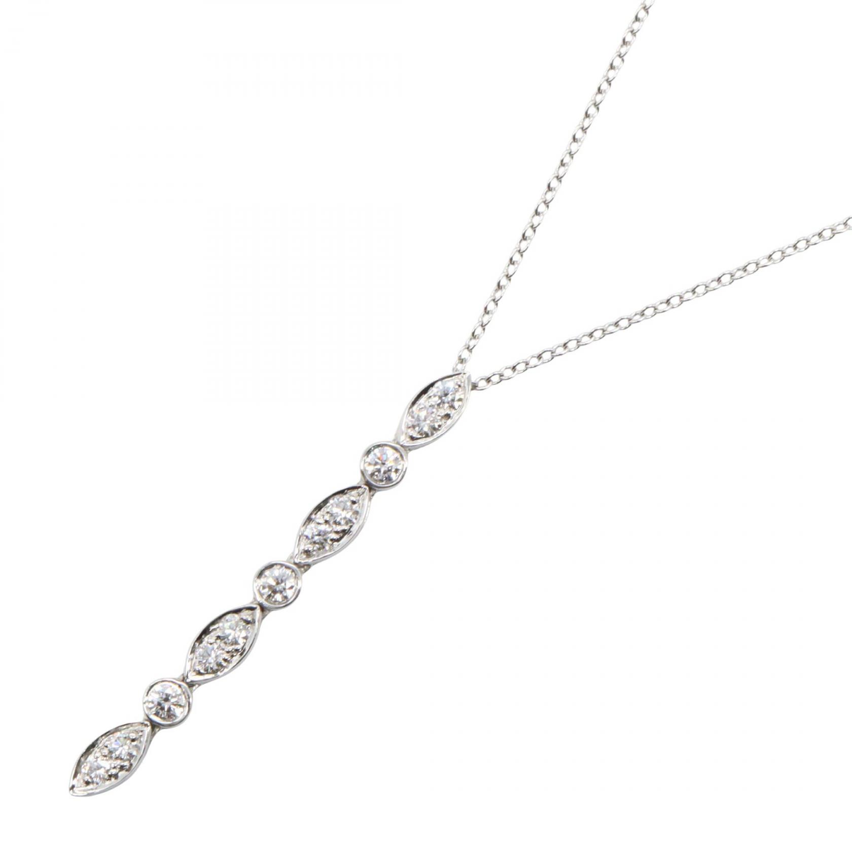 ティファニー TIFFANY＆CO スウィングドロップ ダイヤ ネックレス ネックレス ジュエリー Pt950プラチナ ダイヤモンド シルバー系 / クリア系 【中古】