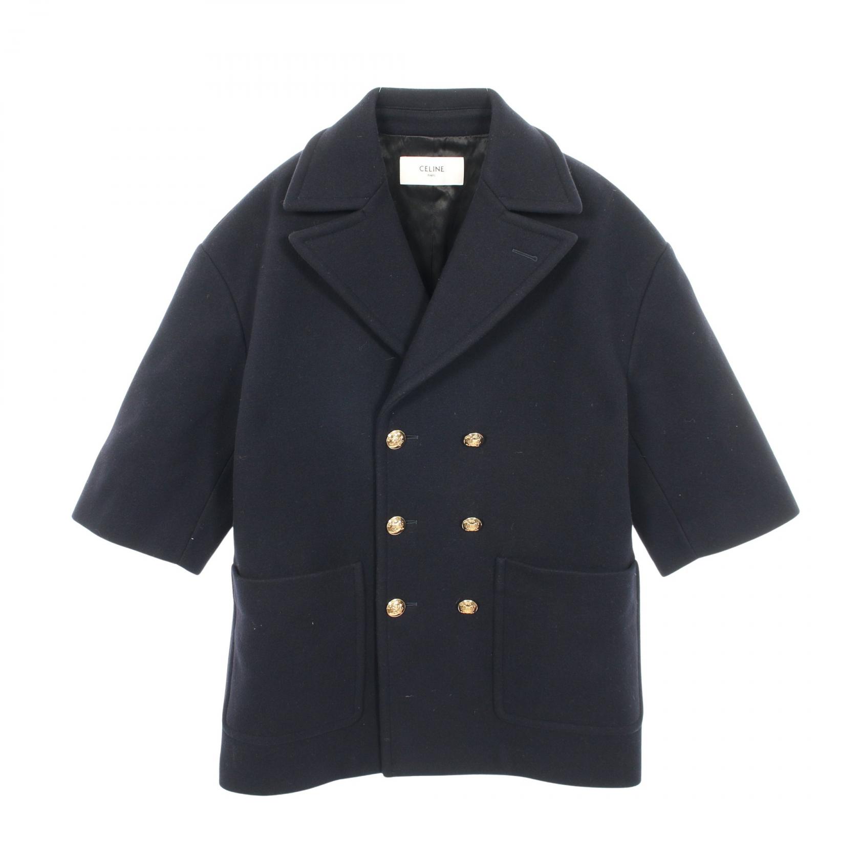 セリーヌ CELINE 衣料品 アウター ウール ネイビー系 【中古】