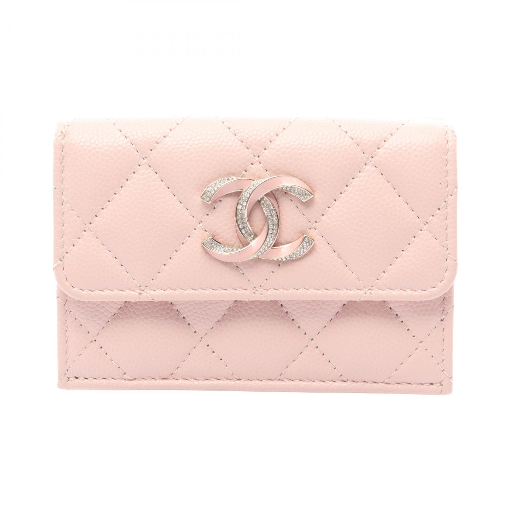 シャネル CHANEL マトラッセ 三つ折り財布 財布 キャビアスキン(グレインドカーフ) ピンク系 【中古】 96,800円