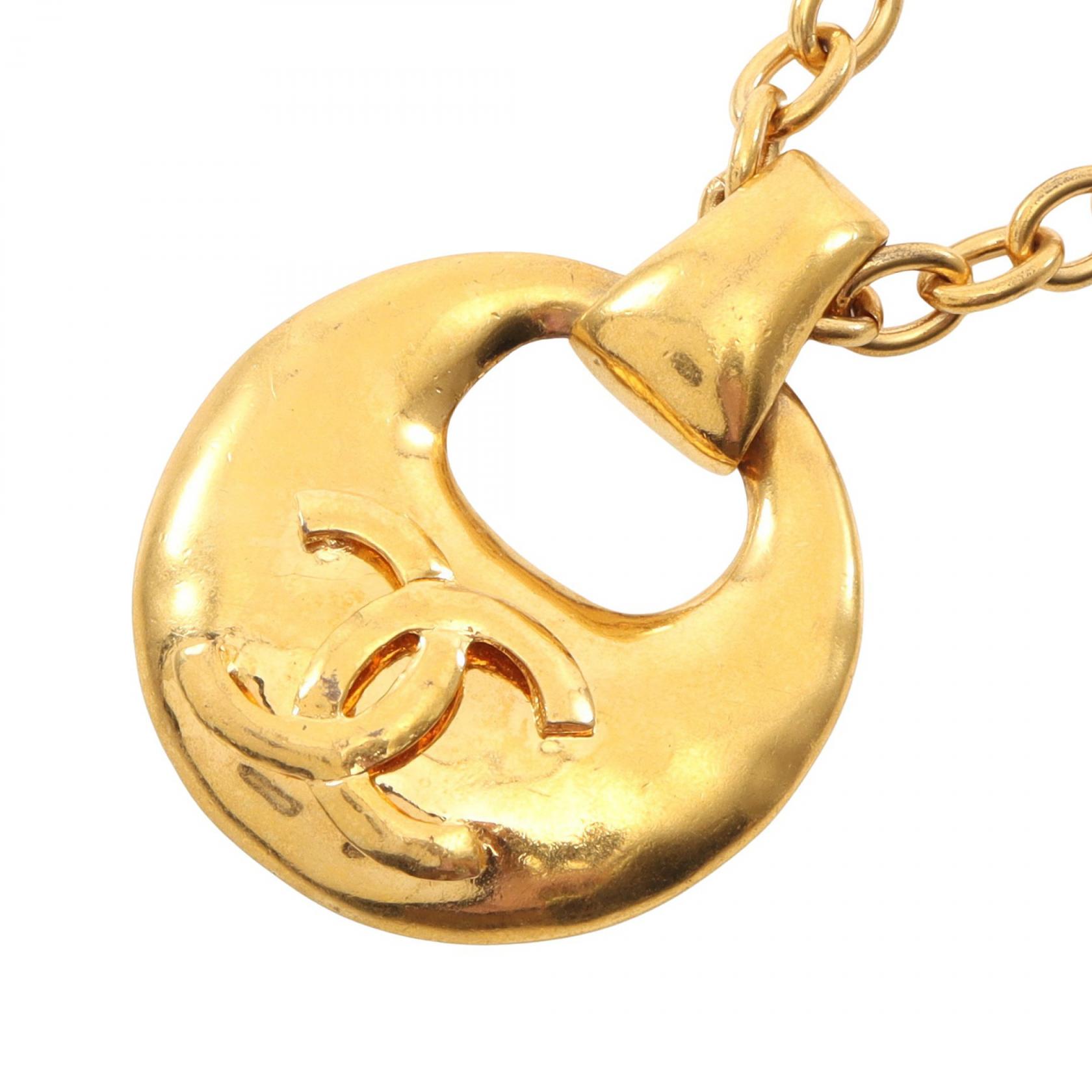 【10%OFFクーポン 7/21 10時~7/26 9:59】シャネル CHANEL ココマーク ネックレス ジュエリー GP(ゴールドメッキ) ゴールド系 【中古】|RECLO(リクロ)店