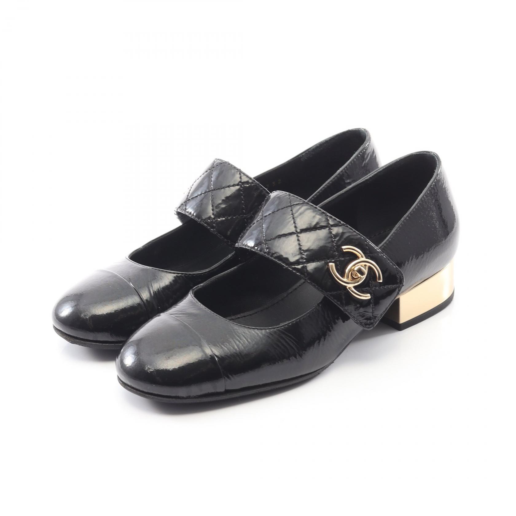 楽天市場】CHANEL シャネル パンプス レザー パテントレザー ブラック