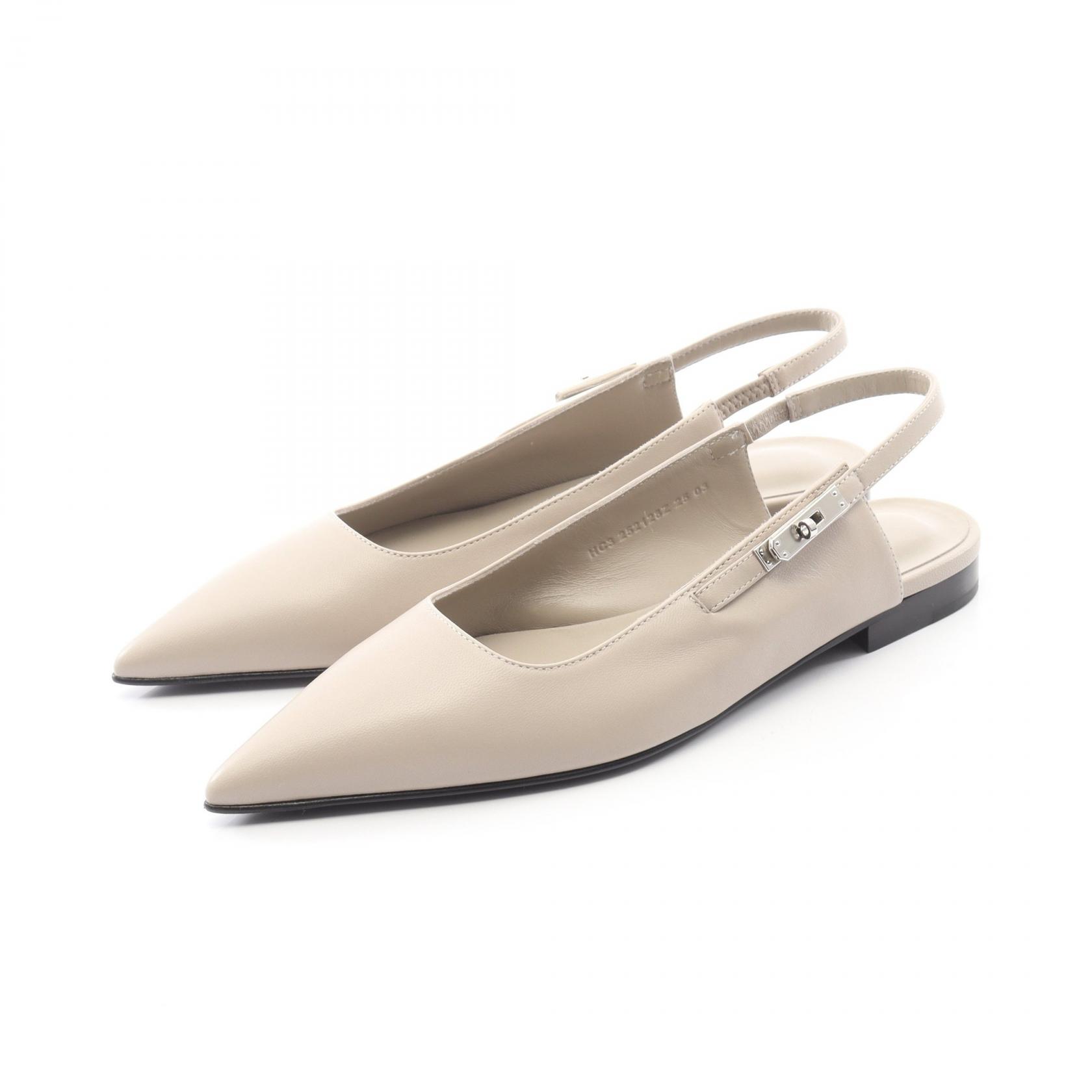 【10%OFFクーポン 7/21 10時～7/26 9:59】エルメス HERMES リングバック ラブリー パンプス 靴 レザー ベージュ系 【中古】｜RECLO（リクロ）店