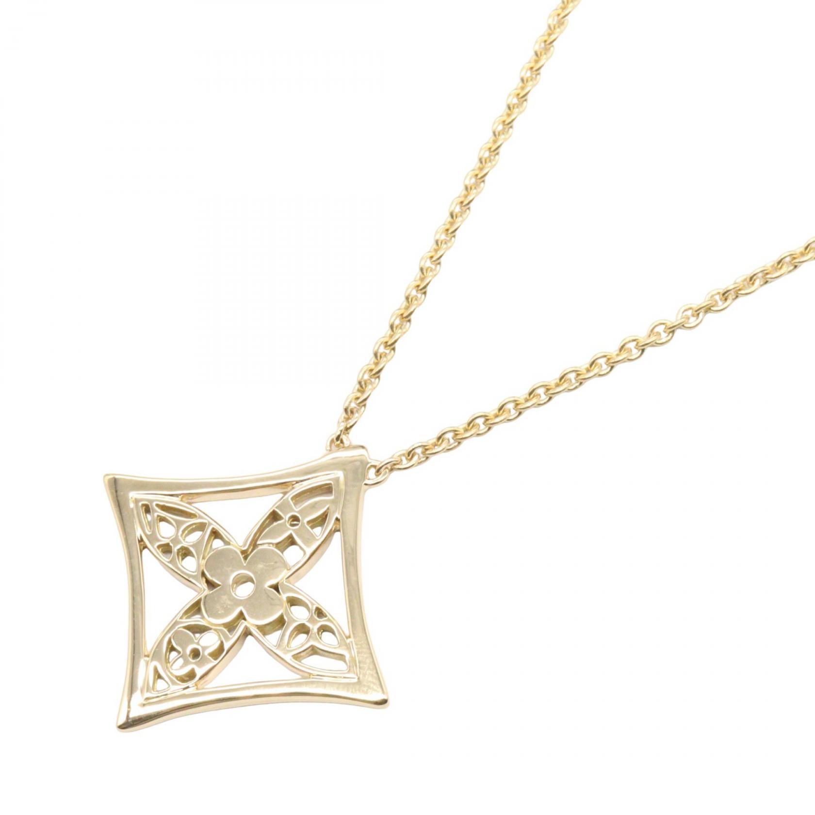 ルイ・ヴィトン LOUIS VUITTON パンダンティフ モノグラム レジューエ ネックレス ネックレス ジュエリー K18（イエローゴールド） ゴールド系 【中古】