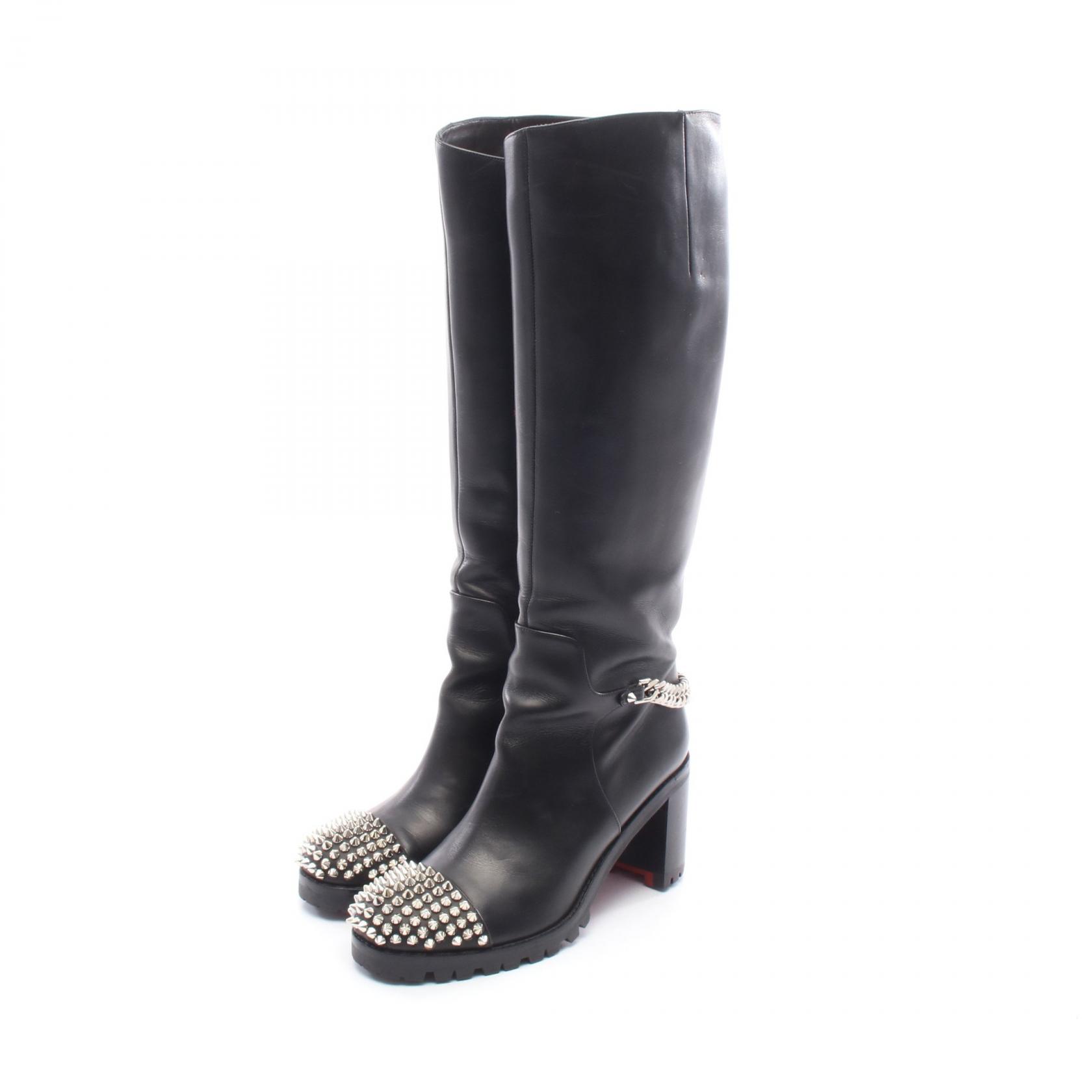クリスチャンルブタン Christian Louboutin ブーツ 靴 レザー ブラック系 【中古】