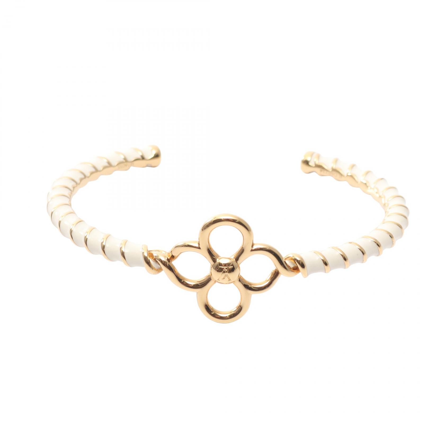 ルイ・ヴィトン LOUIS VUITTON ブレスレット リジッド ノーティカル バングル アクセサリー ステンレススチール ホワイト系 / ゴールド系 M1605S 【中古】