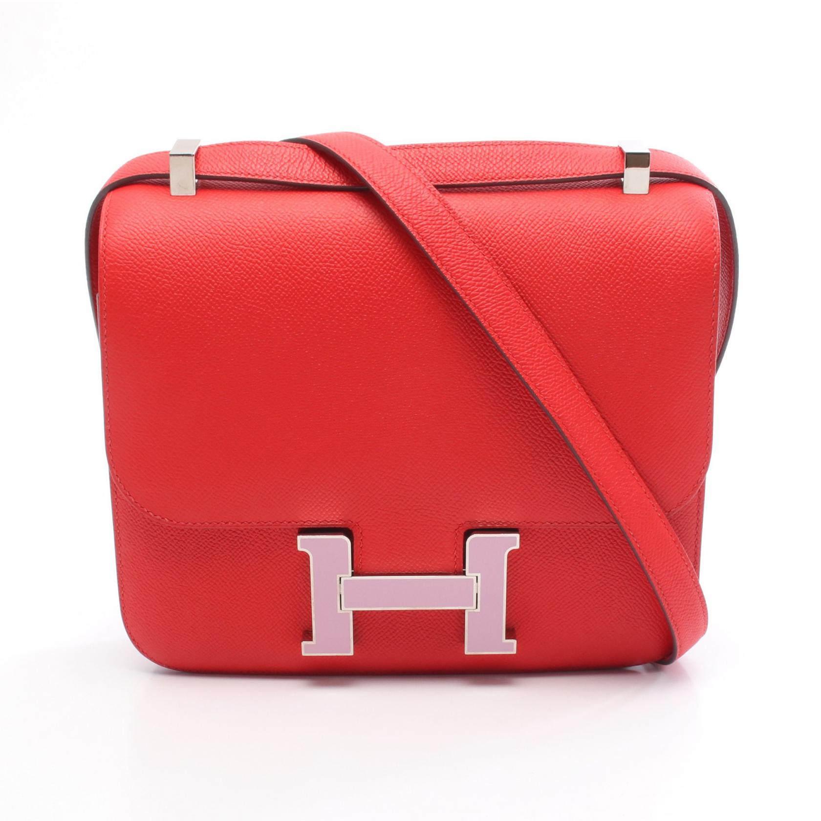 エルメス HERMES コンスタンス3 24 ショルダーバッグ バッグ レザー ヴォーエプソン ヴォーエプソン レッド系 【中古】