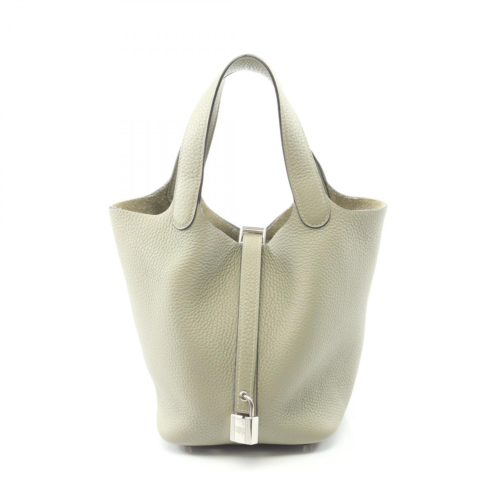 エルメス HERMES ピコタンロックPM ハンドバッグ バッグ レザー トリヨンクレマンス トリヨンクレマンス グリーン系 【中古】