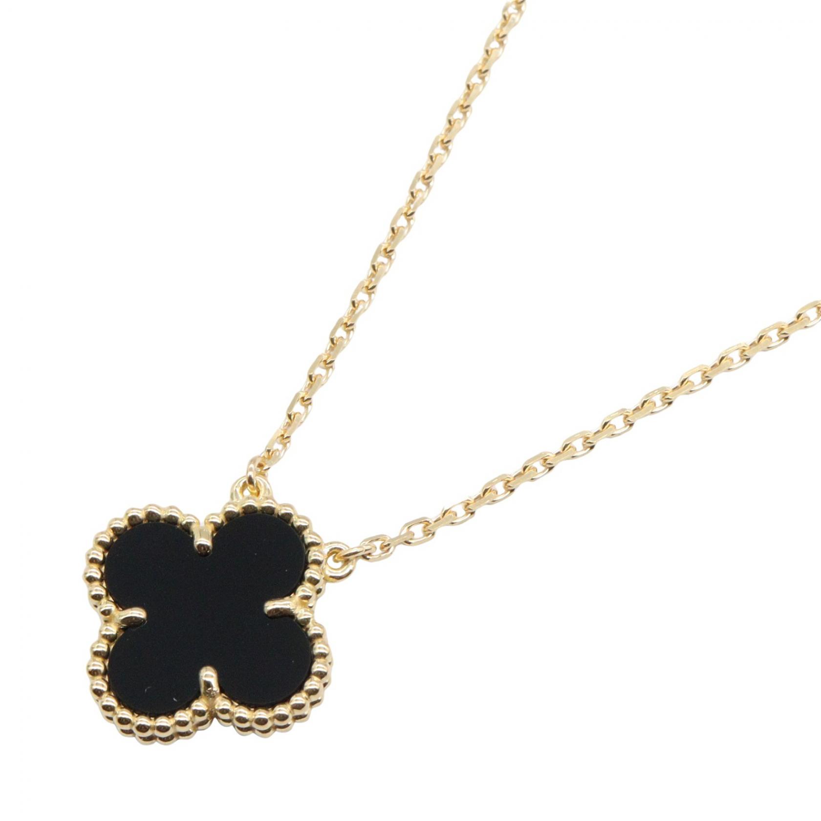 ヴァンクリーフ＆アーペル Van Cleef & Arpels ヴィンテージアルハンブラ オニキス ネックレス ネックレス ジュエリー K18（イエローゴールド） オニキス ゴールド系 / ブラック系 VCARA45800 【中古】