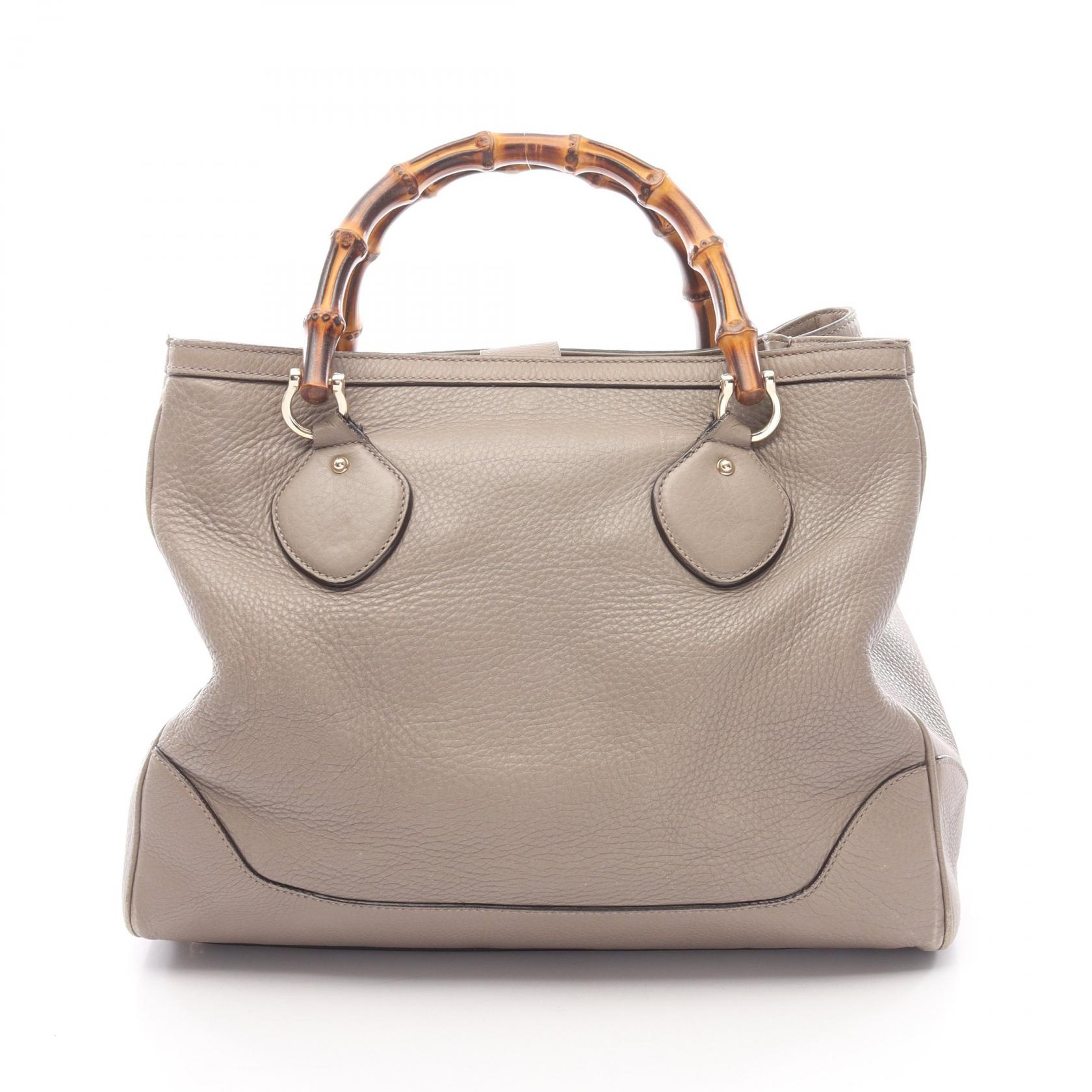 グッチ GUCCI バンブー トートバッグ バッグ レザー ベージュ系 282317 【中古】