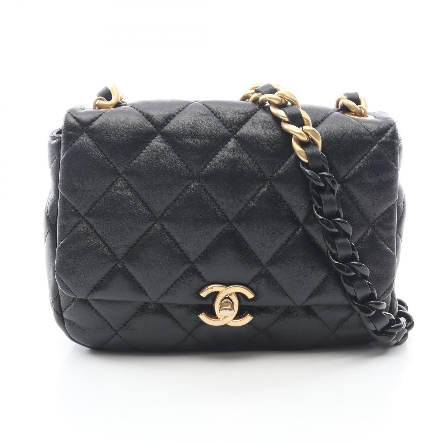 【15%OFFクーポン 7/19 20時~7/26 9:59】シャネル CHANEL マトラッセ ショルダーバッグ バッグ ラムスキン(羊革) ブラック系 AS3206 【中古】|RECLO(リクロ)店