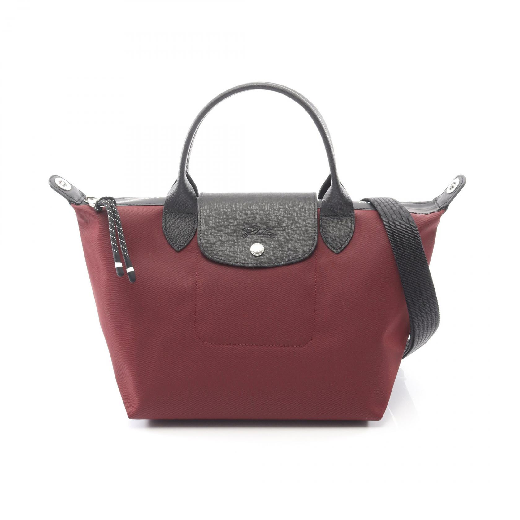 ロンシャン Longchamp ル プリアージュ エナジー S トップハンドル トートバッグ バッグ キャンバス レザー ボルドー系 / ブラック系 L1512HSR119 【新品】 28,600円
