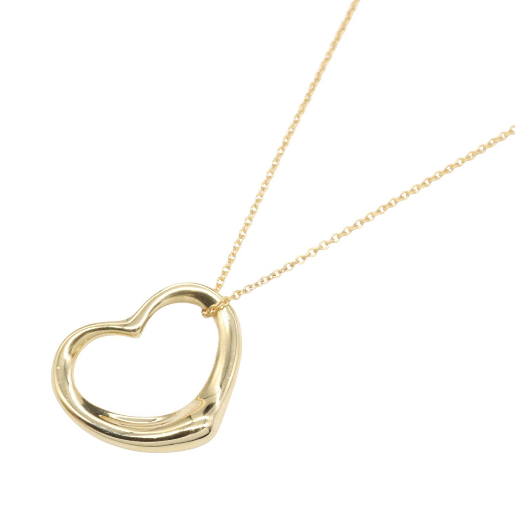 ティファニー TIFFANY＆CO オープンハート ネックレス ミディアム ネックレス ジュエリー K18（イエローゴールド） ゴールド系 【中古】