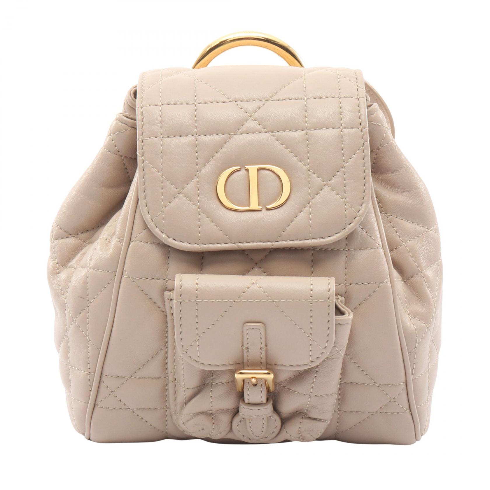 ディオール Dior CARO カロ スモール マクロカナージュ リュックサック バックパック バッグ レザー ベージュ系 M6302UNOZ 【中古】｜RECLO（リクロ）店 187,000円