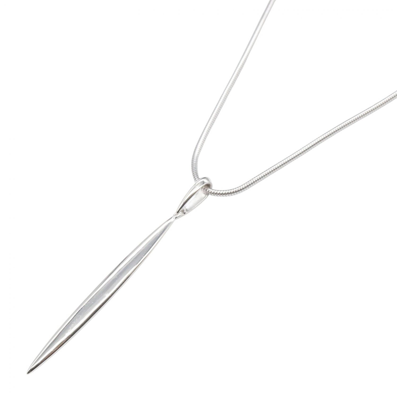 ティファニー TIFFANY＆CO フェザー ネックレス ネックレス ジュエリー K18WG（ホワイトゴールド） シルバー系 【中古】