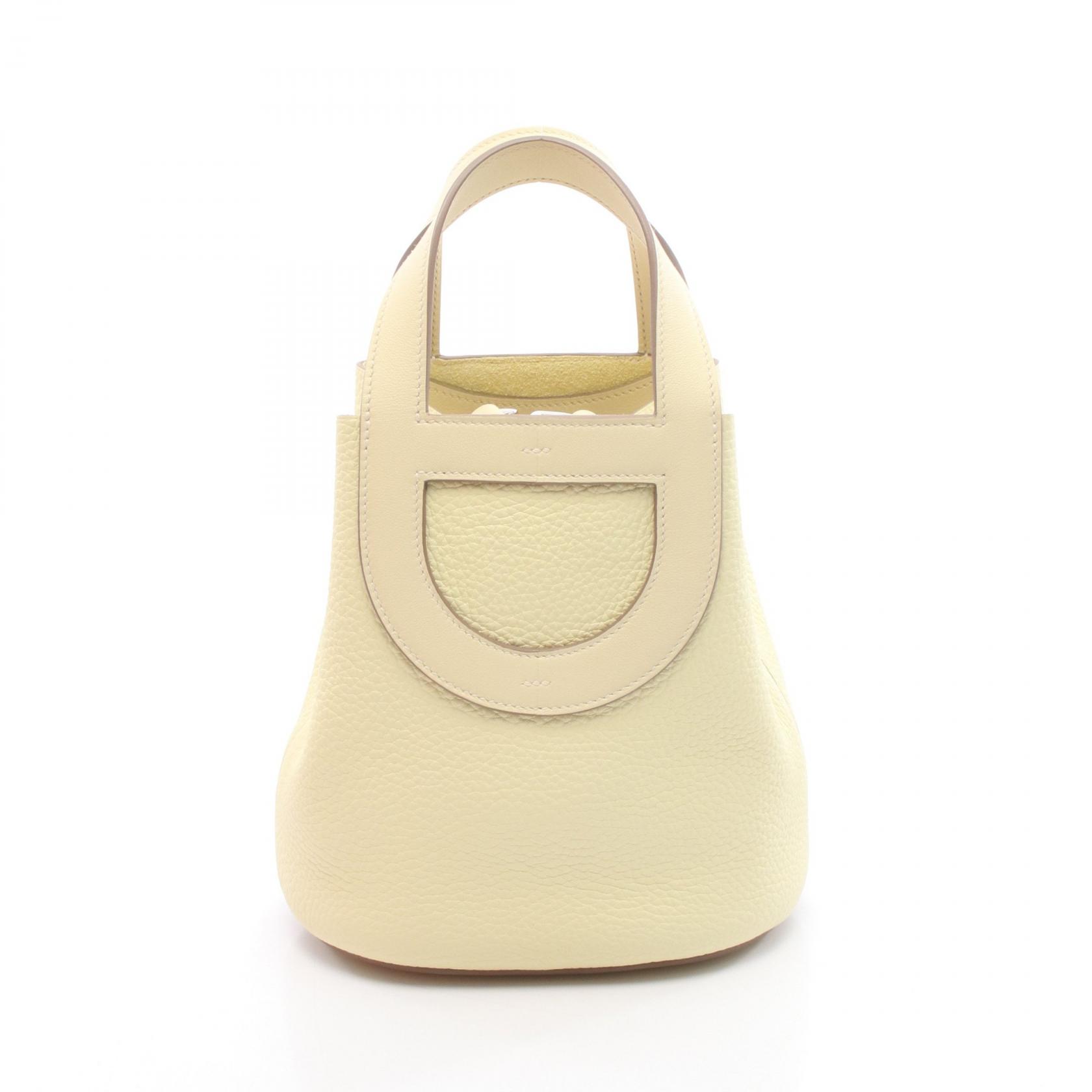エルメス HERMES インザループ18 ハンドバッグ バッグ レザー トリヨンクレマンス / ヴォースイフト トリヨンクレマンス イエロー系 ジョーヌミルトン 【中古】