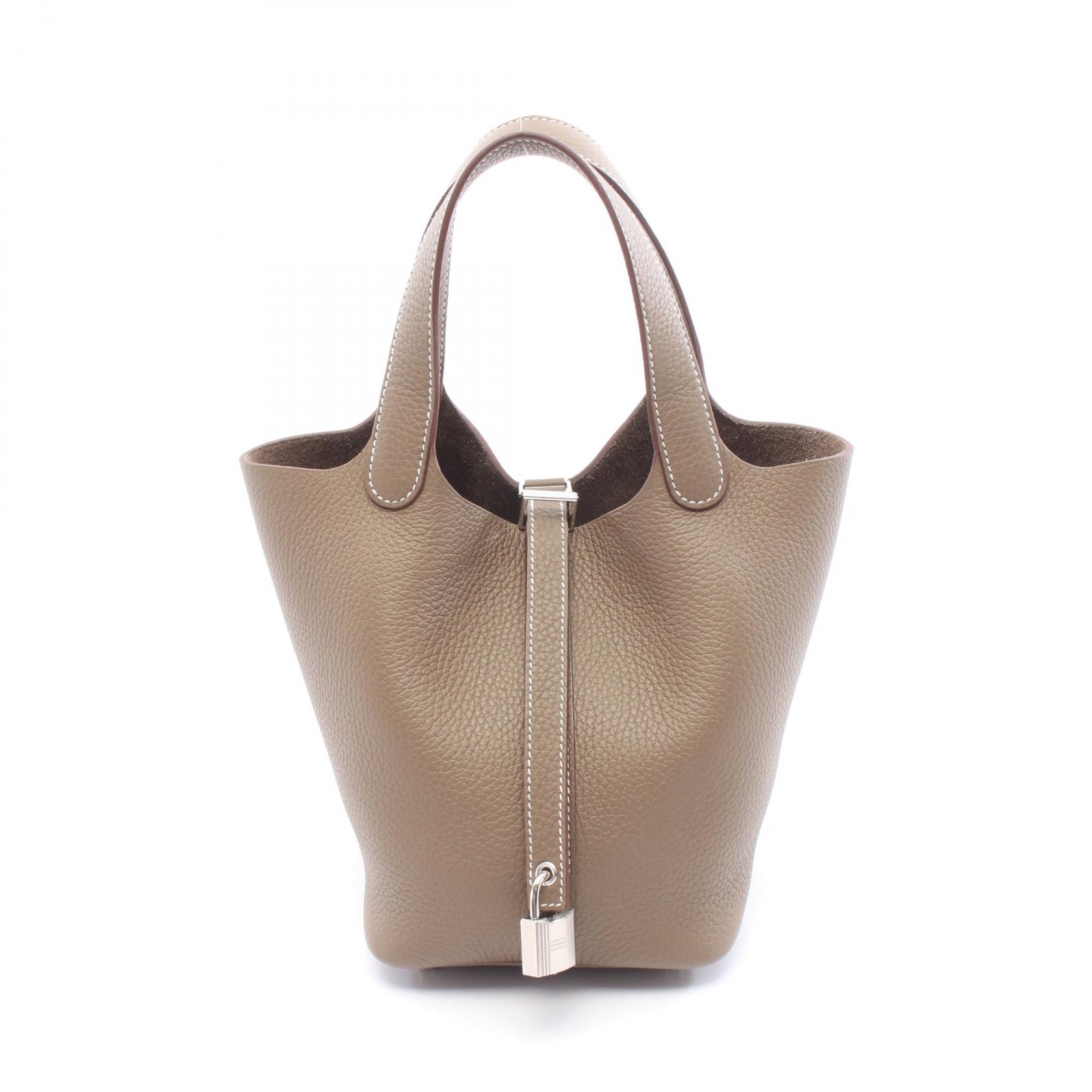 エルメス HERMES ピコタンロックPM ハンドバッグ バッグ レザー トリヨンクレマンス トリヨンクレマンス グレー系 056289CK 【中古】