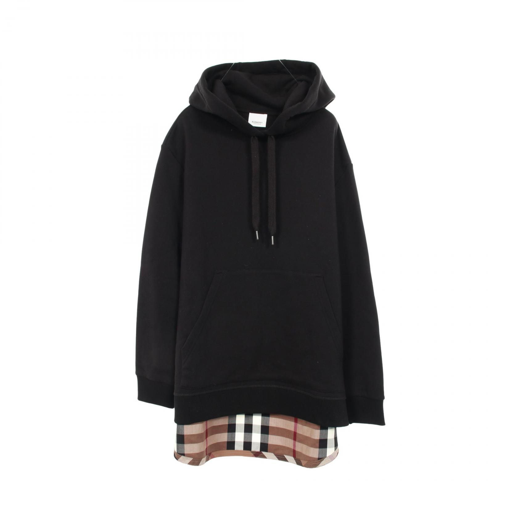 【10%OFFクーポン 7/18 0時～7/21 9:59】バーバリー BURBERRY ノバチェック パーカー 衣料品 トップス コットン ブラック系 / マルチカラー 【中古】｜RECLO（リクロ）店