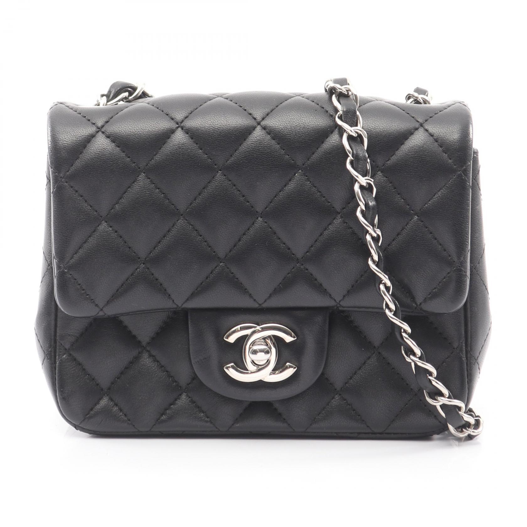 【15%OFFクーポン対象 4/4 20時-4/10 23:59】シャネル CHANEL ミニマトラッセ ショルダーバッグ バッグ ラムスキン（羊革） ブラック系 【中古】