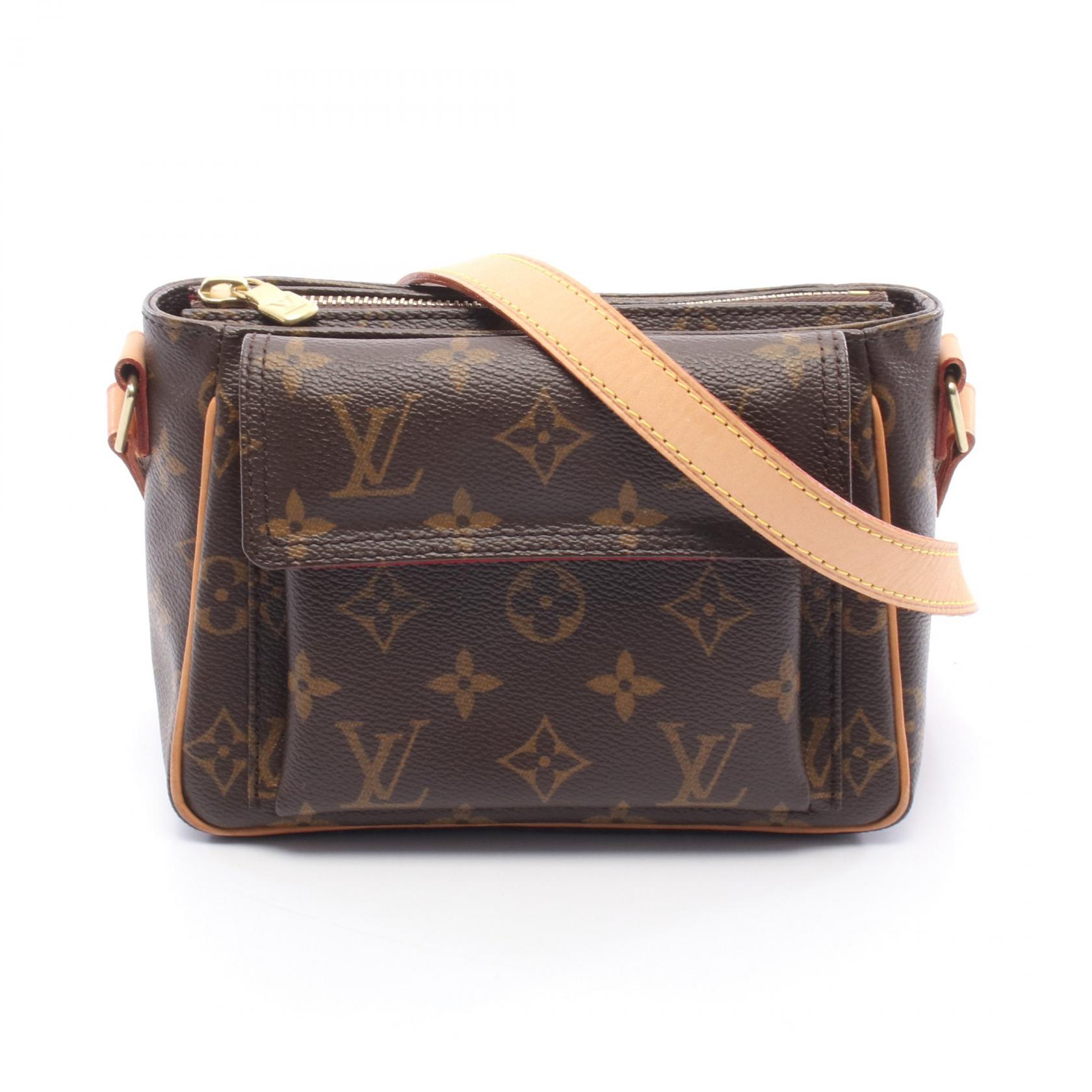 ルイ・ヴィトン LOUIS VUITTON ヴィバシテPM ショルダーバッグ バッグ PVCコーティングキャンバス レザー モノグラム ブラウン系 M51165 【中古】