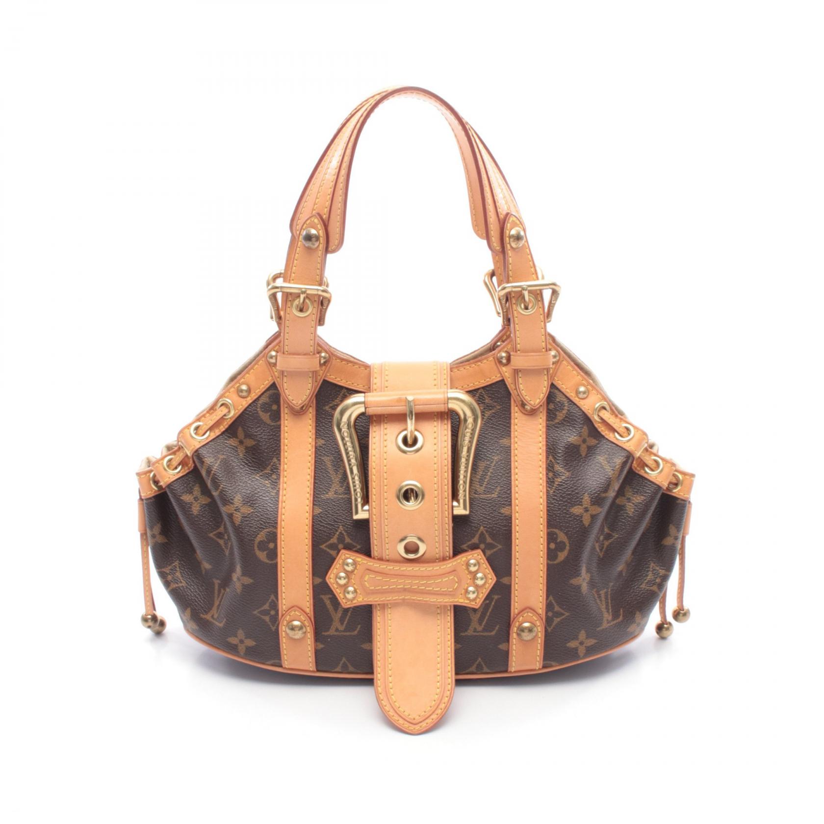 ルイ・ヴィトン LOUIS VUITTON テダPM ハンドバッグ バッグ PVCコーティングキャンバス レザー モノグラム ブラウン系 M92399 【中古】