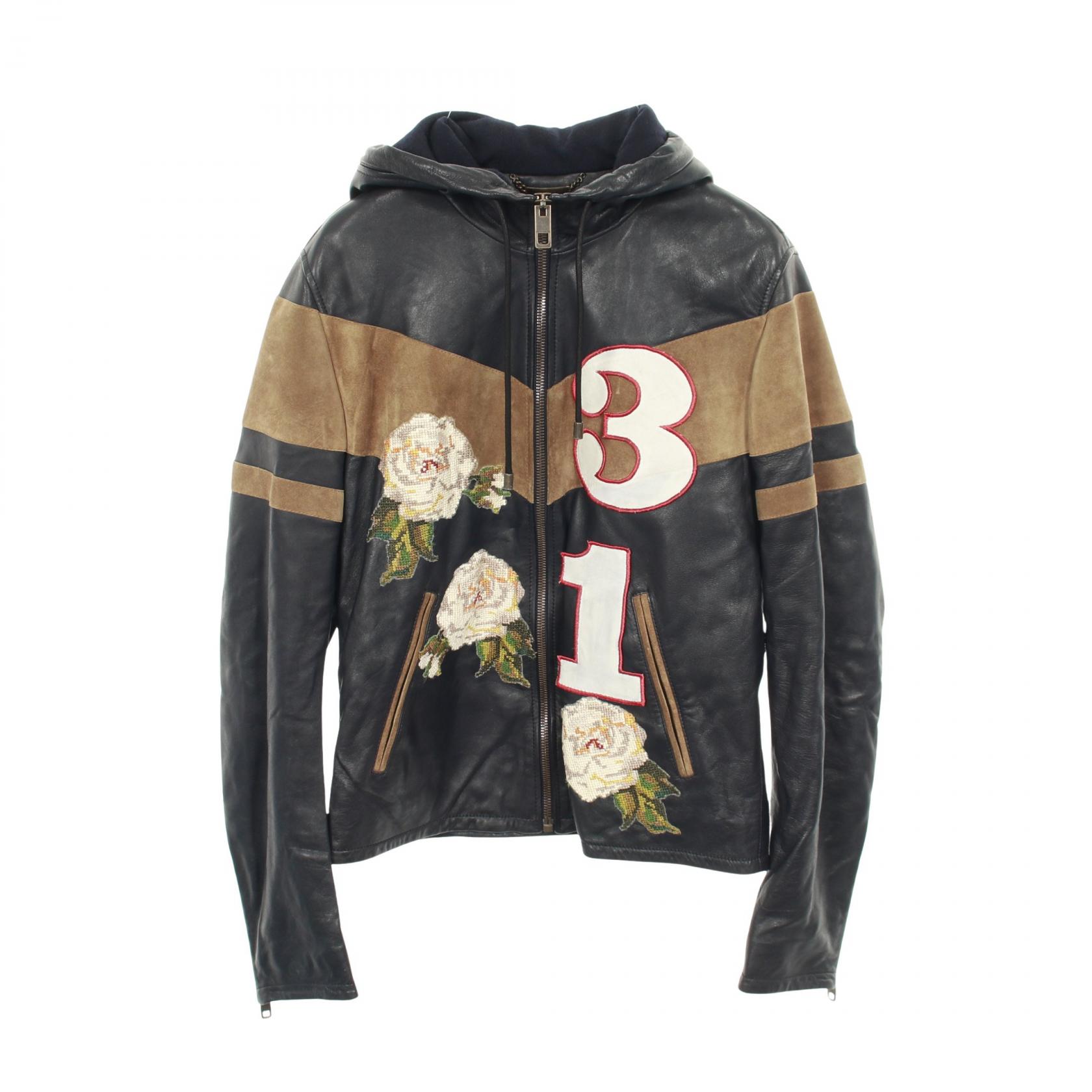 ドルチェアンドガッバーナ DOLCE & GABBANA 衣料品 アウター レザー ネイビー系 / マルチカラー 【中古】