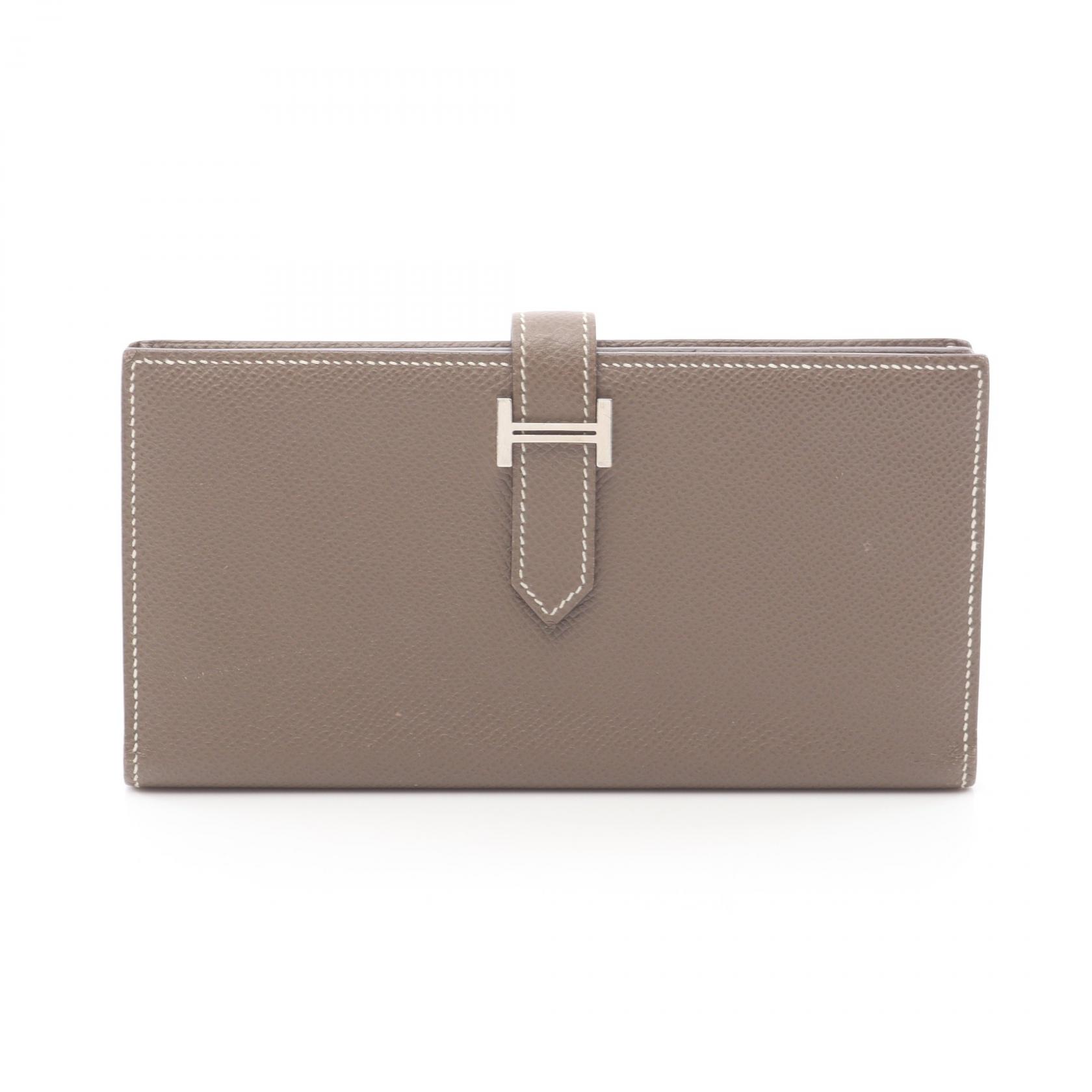 エルメス HERMES ベアンスフレ 二つ折り長財布 財布 レザー カーフ（牛革） ヴォーエプソン ヴォーエプソン グレー系 【中古】｜RECLO（リクロ）店