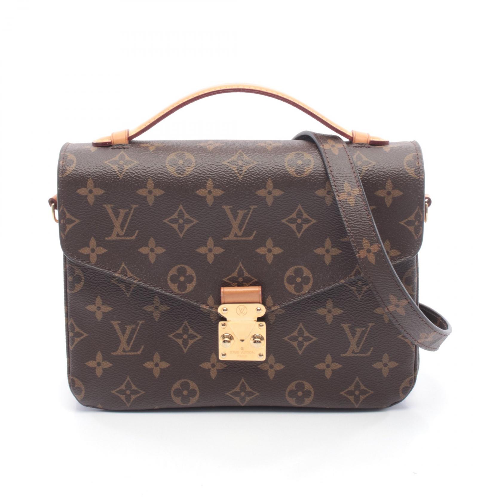 ルイ・ヴィトン LOUIS VUITTON ポシェット メティス MM ハンドバッグ バッグ PVCコーティングキャンバス レザー モノグラム ブラウン系 M44875 【中古】