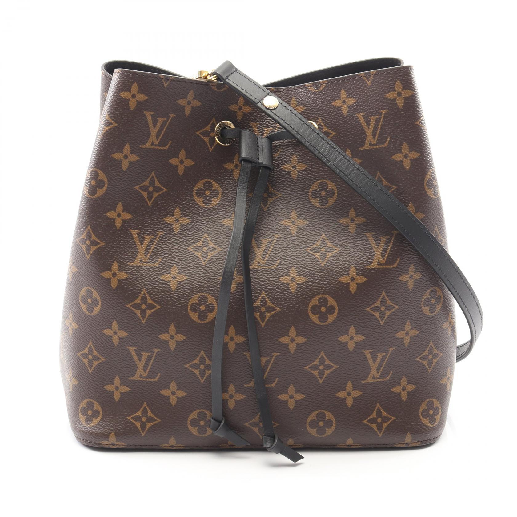 ルイ・ヴィトン LOUIS VUITTON ネオノエ モノグラム ノワール ショルダーバッグ バッグ PVCコーティングキャンバス レザー ブラウン系 / ブラック系 M44020 【中古】