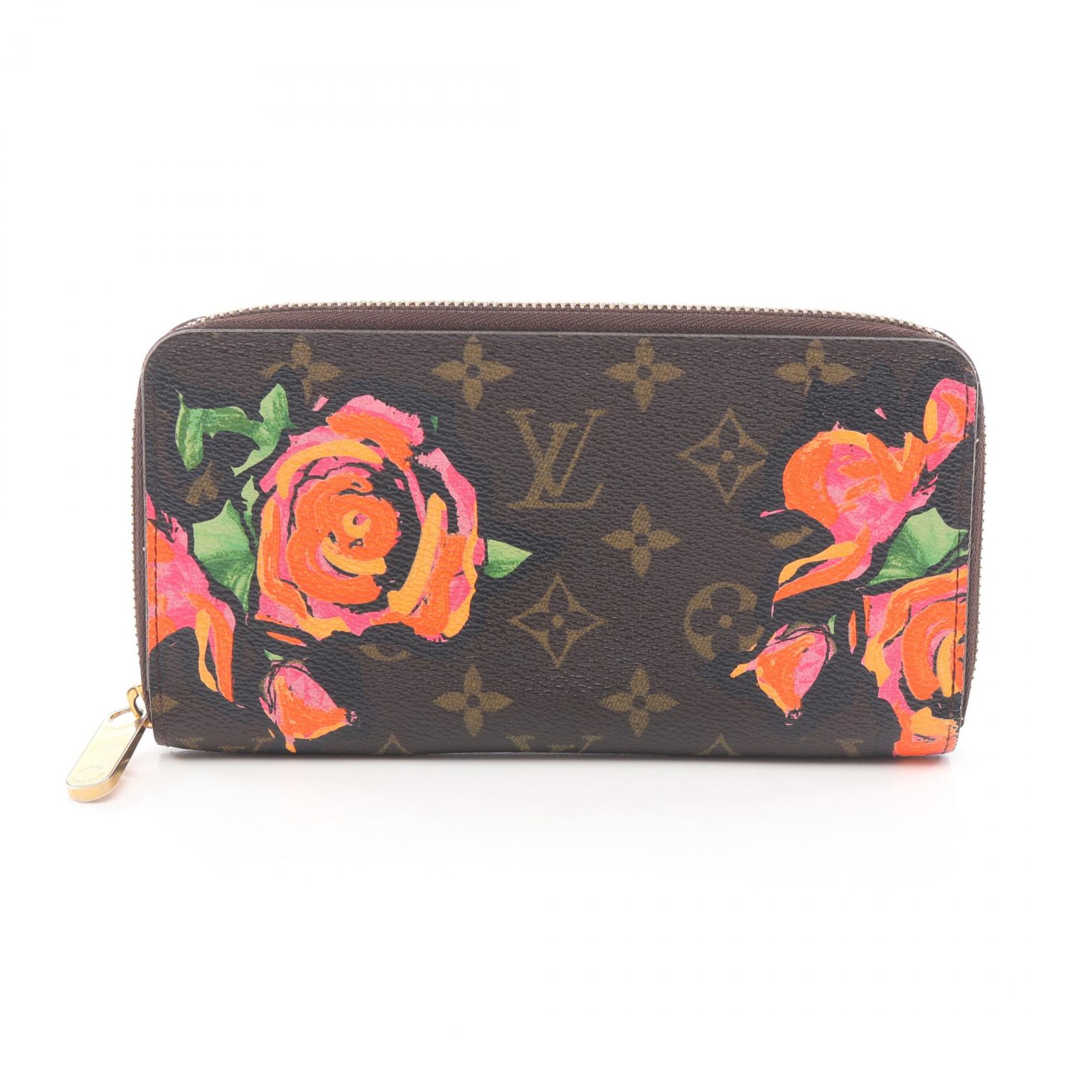 ルイ・ヴィトン LOUIS VUITTON ジッピーウォレット モノグラムローズ ラウンド長財布 財布 PVC ブラウン系 / マルチカラー M93759 【中古】
