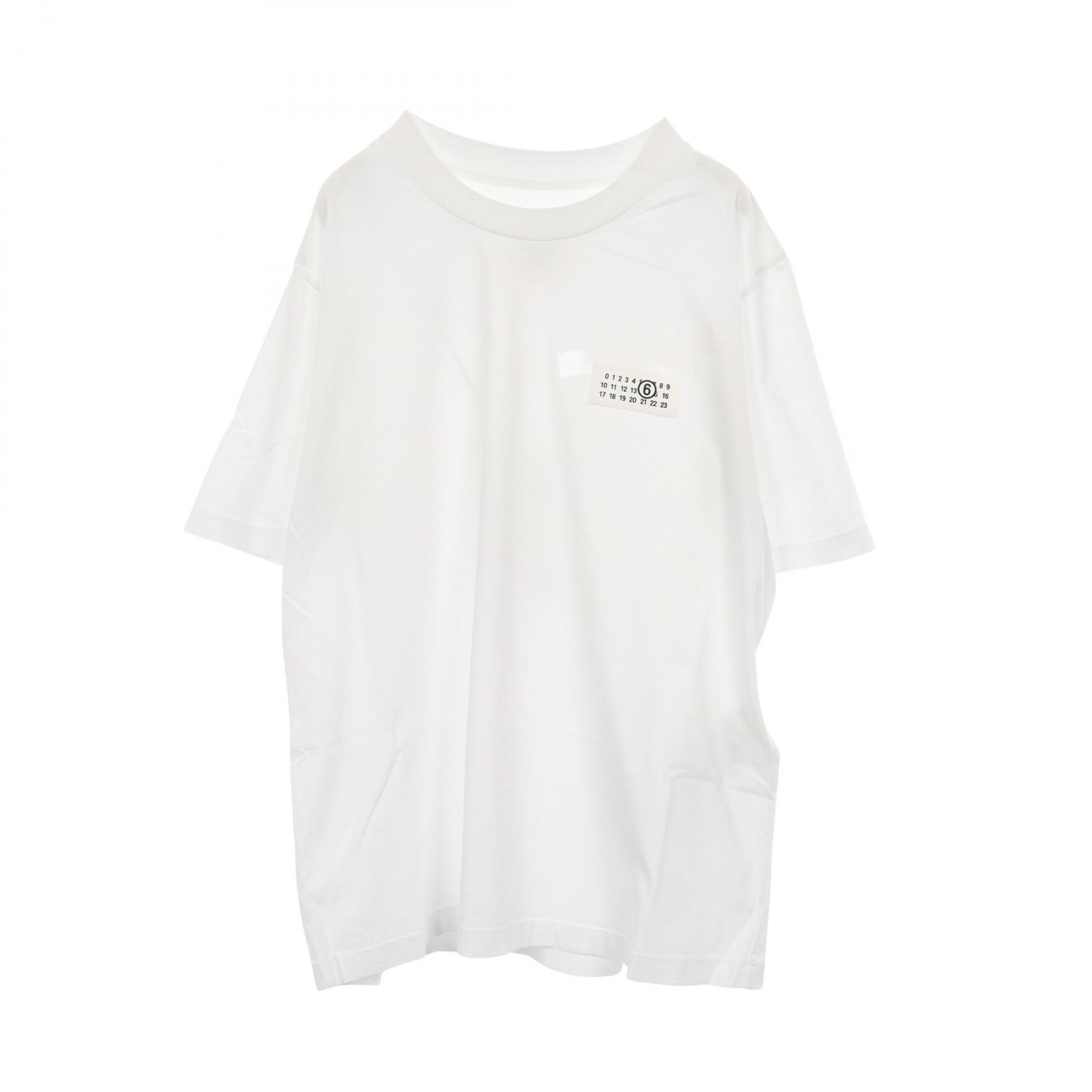 エムエムシックス MM6 テープドラベル 半袖Tシャツ 衣料品 トップス コットン ホワイト系 S62GD0210M20115100S 【新品】｜RECLO（リクロ）店