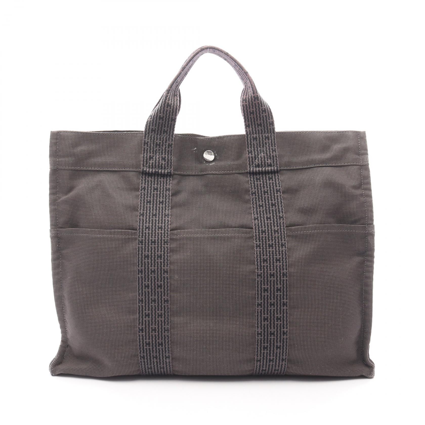 エルメス HERMES エールラインMM トートバッグ バッグ ナイロンキャンバス グレー系 【中古】｜RECLO（リクロ）店