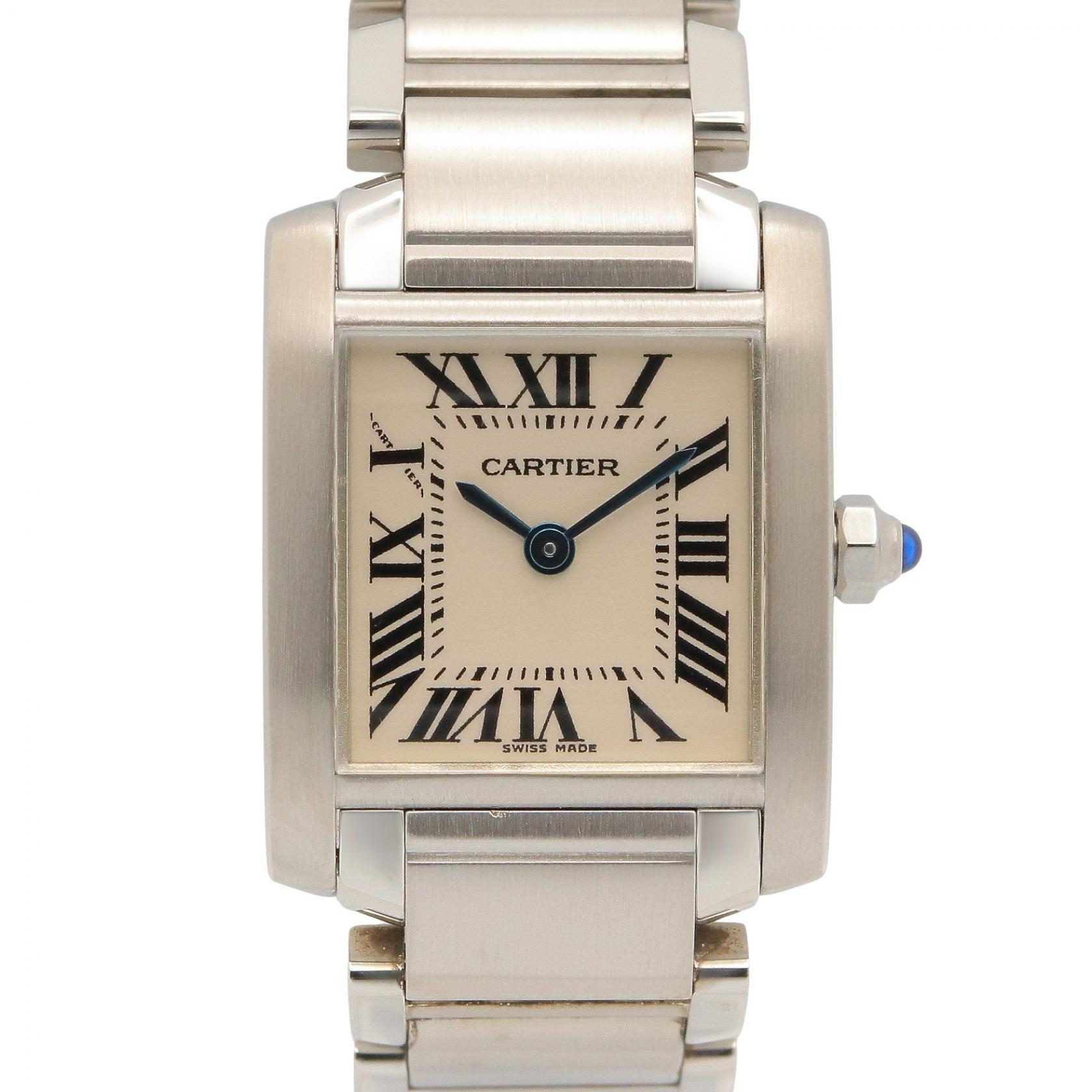 カルティエ CARTIER タンクフランセーズ SM 腕時計 時計 ステンレススチール シルバー系 W51008Q3 【中古】