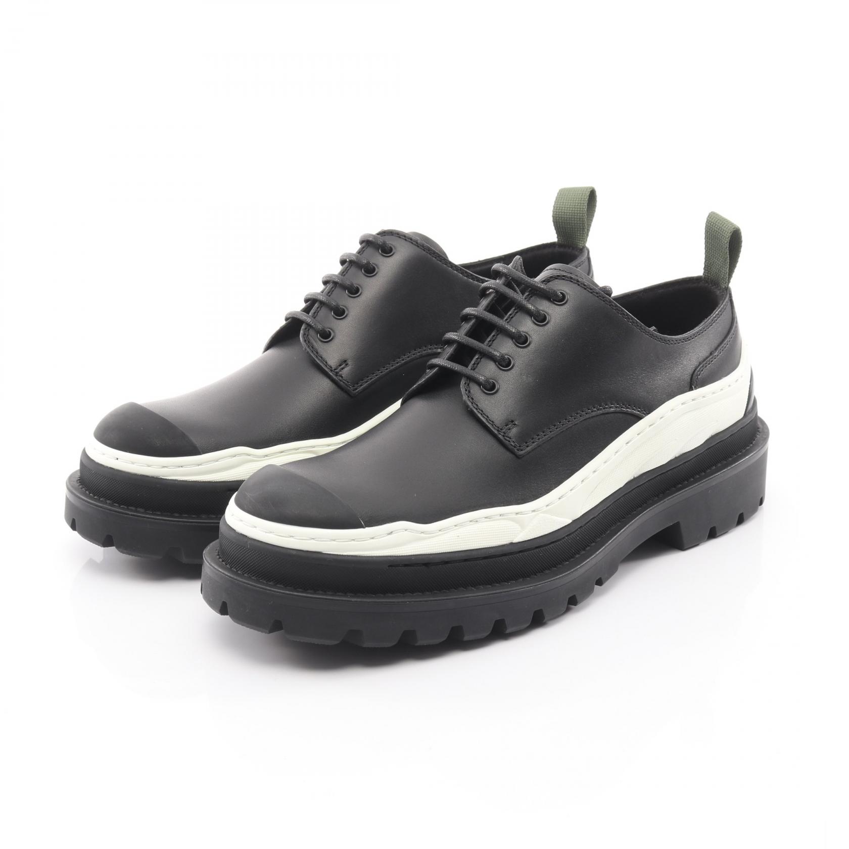 【10%OFFクーポン 7/21 10時～7/26 9:59】ディオール Dior DIOR &times; SACAI Explorer Derby エクスプローラー ダービー スニーカー 靴 レザー ブラック系 / ホワイト系 【中古】｜RECLO（リクロ）店