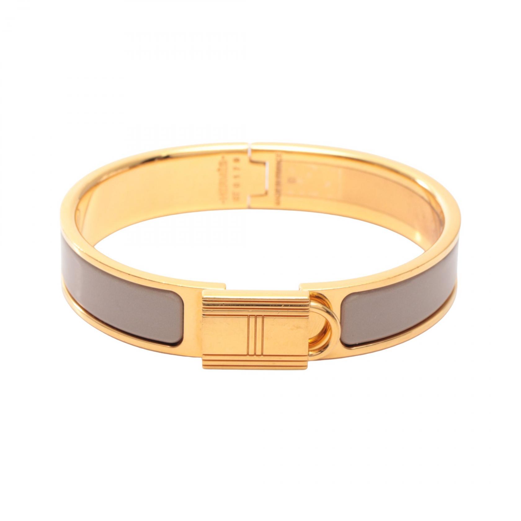 エルメス HERMES クリックカデナPM バングル アクセサリー GP（ゴールドメッキ） ゴールド系 / ベージュ系 【中古】