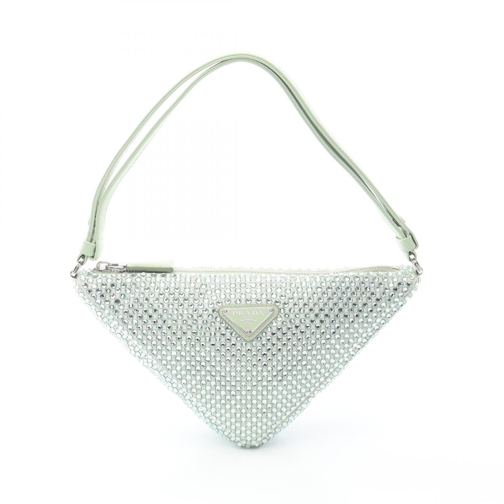 プラダ PRADA ショルダーバッグ バッグ ファブリック グリーン系 【中古】