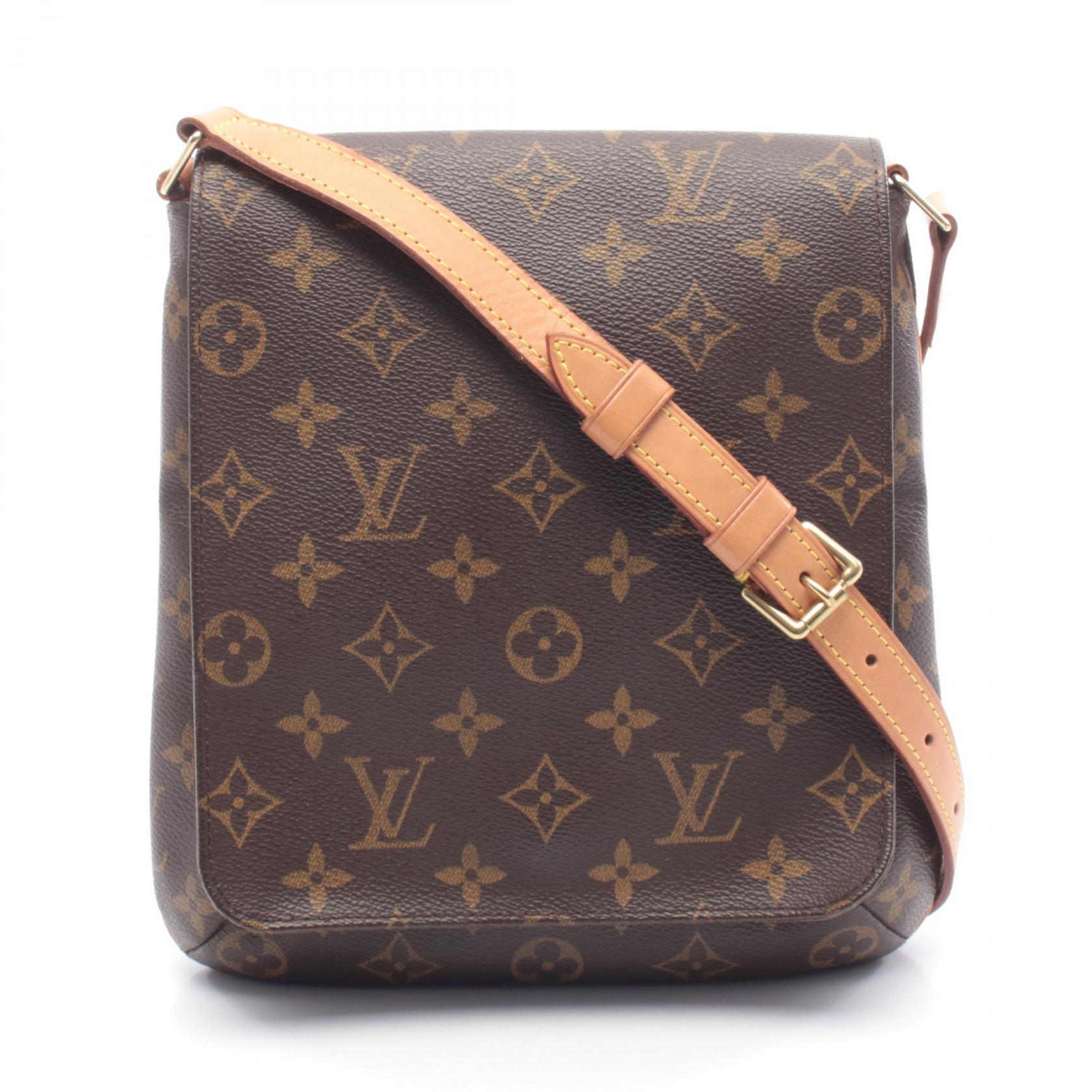 ルイ・ヴィトン LOUIS VUITTON ミュゼットサルサ ショートストラップ ショルダーバッグ バッグ PVCコーティングキャンバス レザー モノグラム ブラウン系 M51258 【中古】