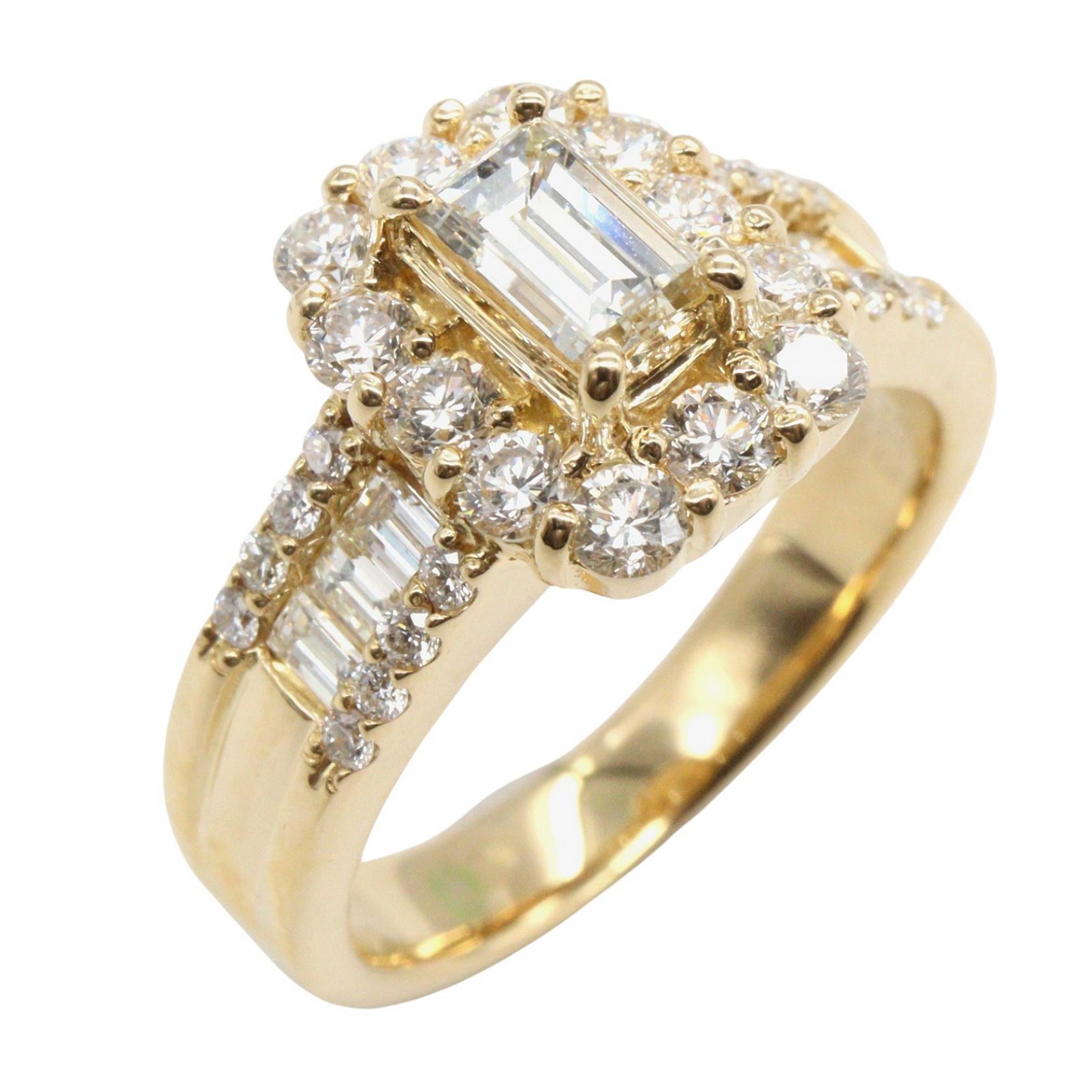 ジュエリー JEWELRY ダイヤモンド リング リング・指輪 ジュエリー K18（イエローゴールド） ダイヤモンド ゴールド系 / クリア系 ﾀﾞｲﾔ 8.0g 【中古】