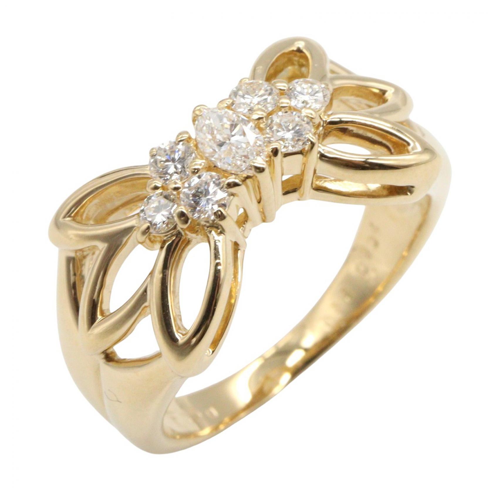 ジュエリー JEWELRY ダイヤモンド リング リング・指輪 ジュエリー K18（イエローゴールド） ダイヤモンド ゴールド系 ﾀﾞｲﾔ 6.8g 【中古】