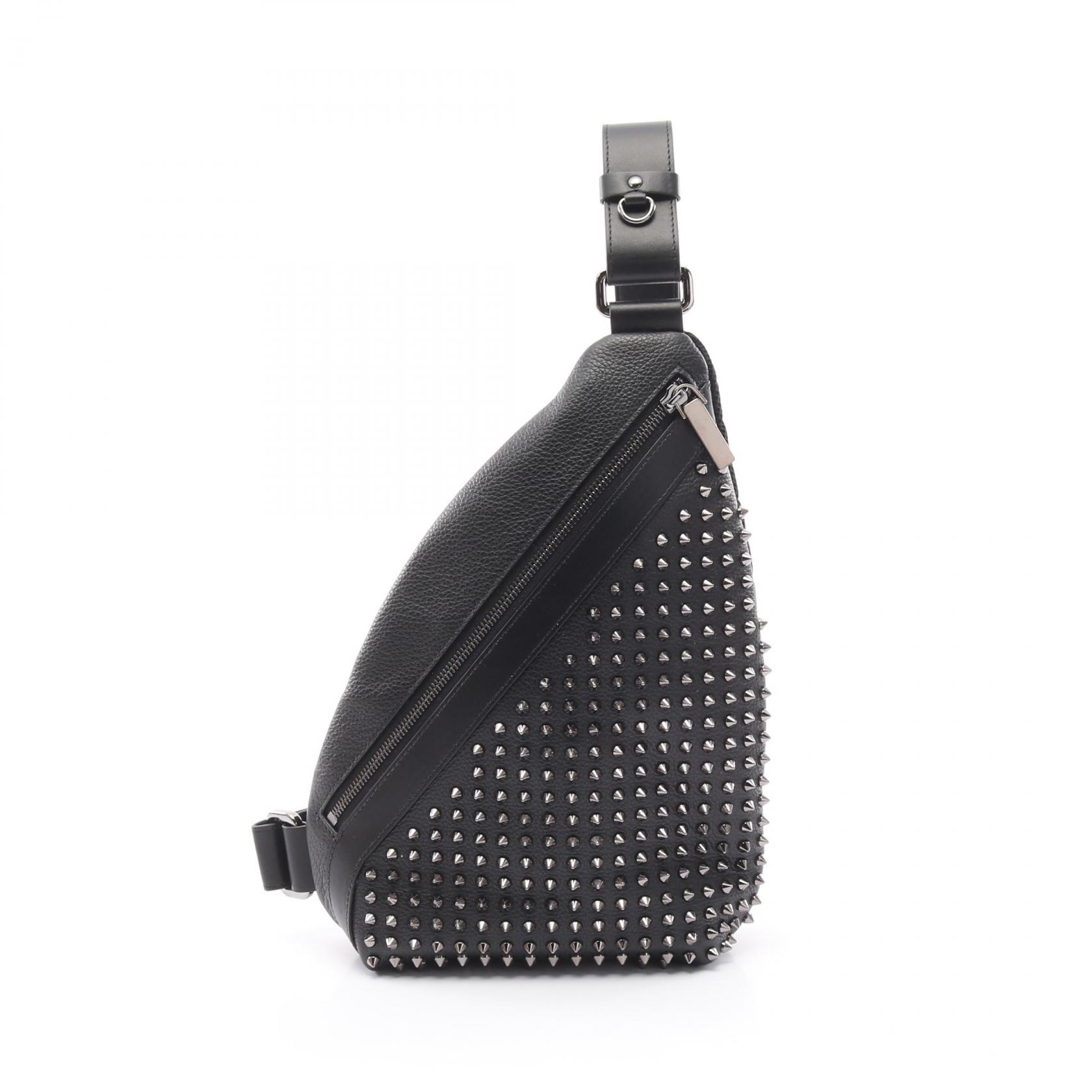 クリスチャンルブタン Christian Louboutin Funky ファンキー ウエストバッグ ボディバッグ バッグ レザー キャンバス ブラック系 1255046B078 【新品】