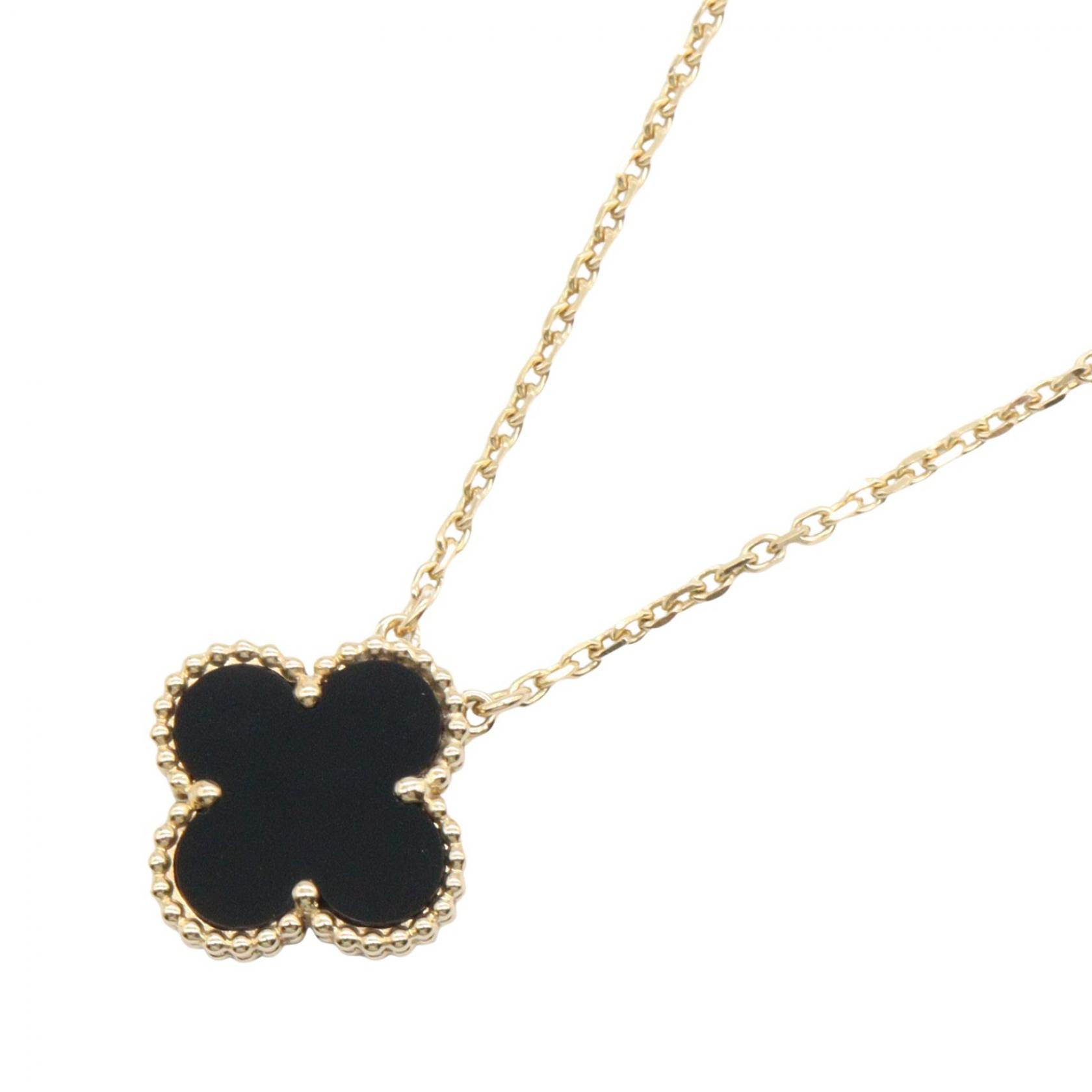 ヴァンクリーフ＆アーペル Van Cleef & Arpels ヴィンテージアルハンブラ ネックレス ネックレス ジュエリー K18（イエローゴールド） オニキス ゴールド系 / ブラック系 【中古】