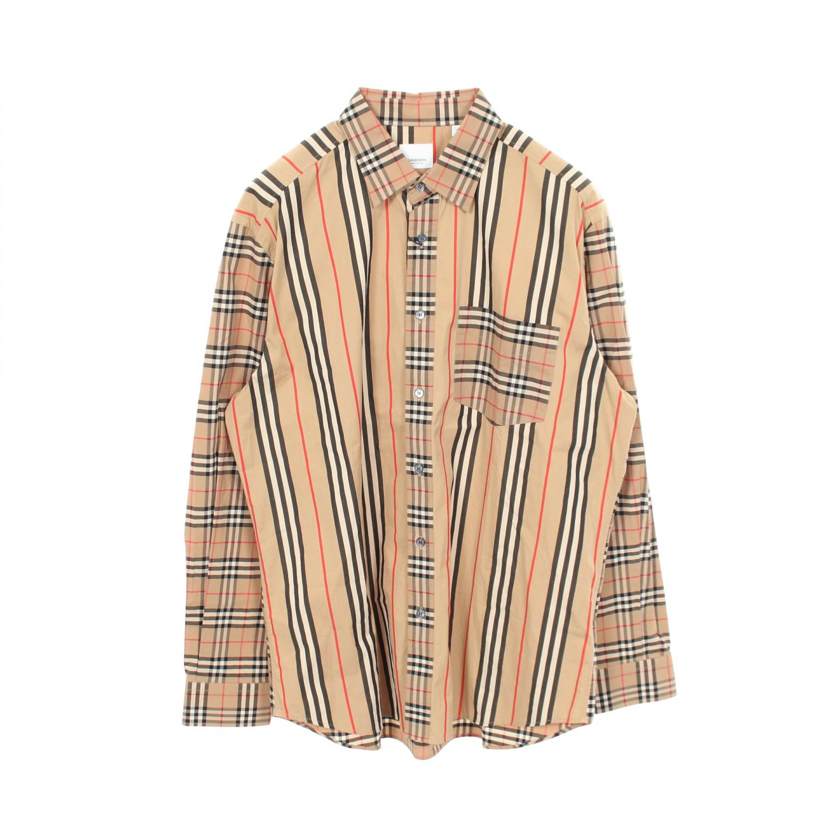 バーバリー BURBERRY ヴィンテージチェック 衣料品 トップス コットン ベージュ系 / ブラック系 / レッド系 【中古】 35,750円